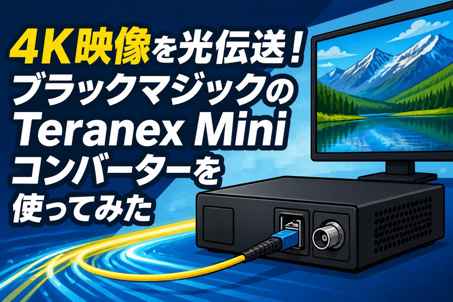 4K映像を光伝送！ブラックマジックのTeranex Miniコンバーターを使ってみた