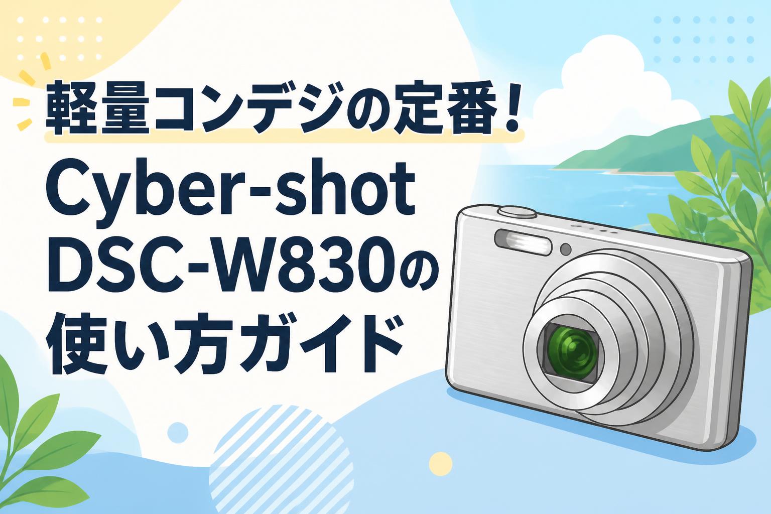 軽量コンデジの定番！Cyber-shot DSC-W830の使い方ガイド