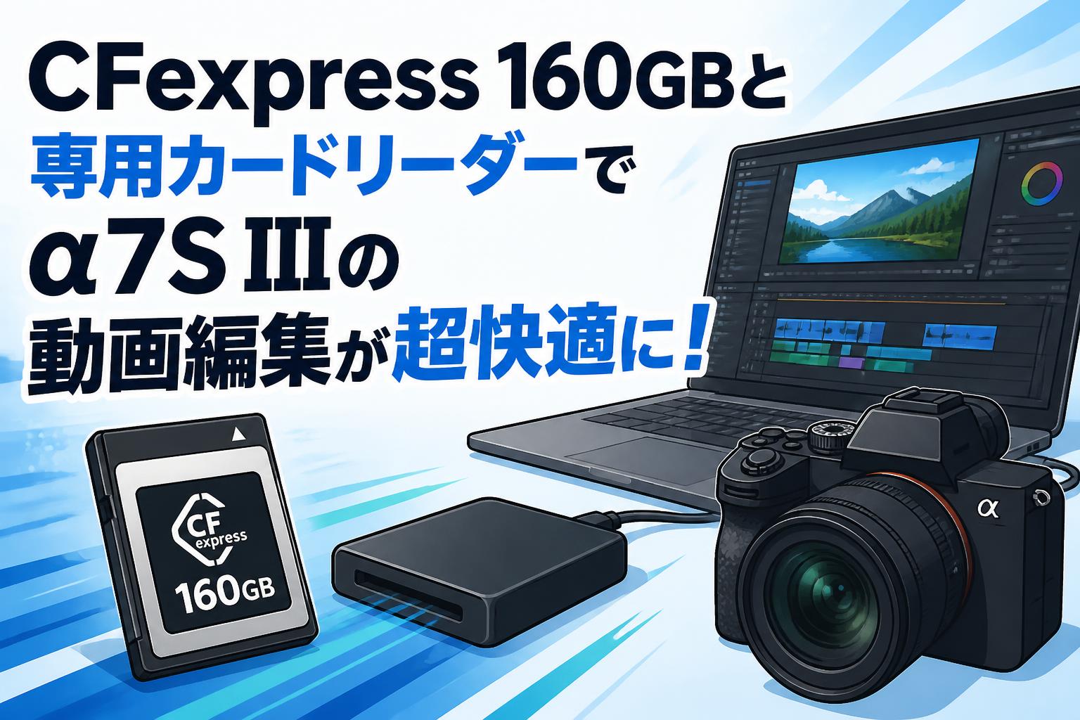 CFexpress 160GBと専用カードリーダーでα7S IIIの動画編集が超快適に！