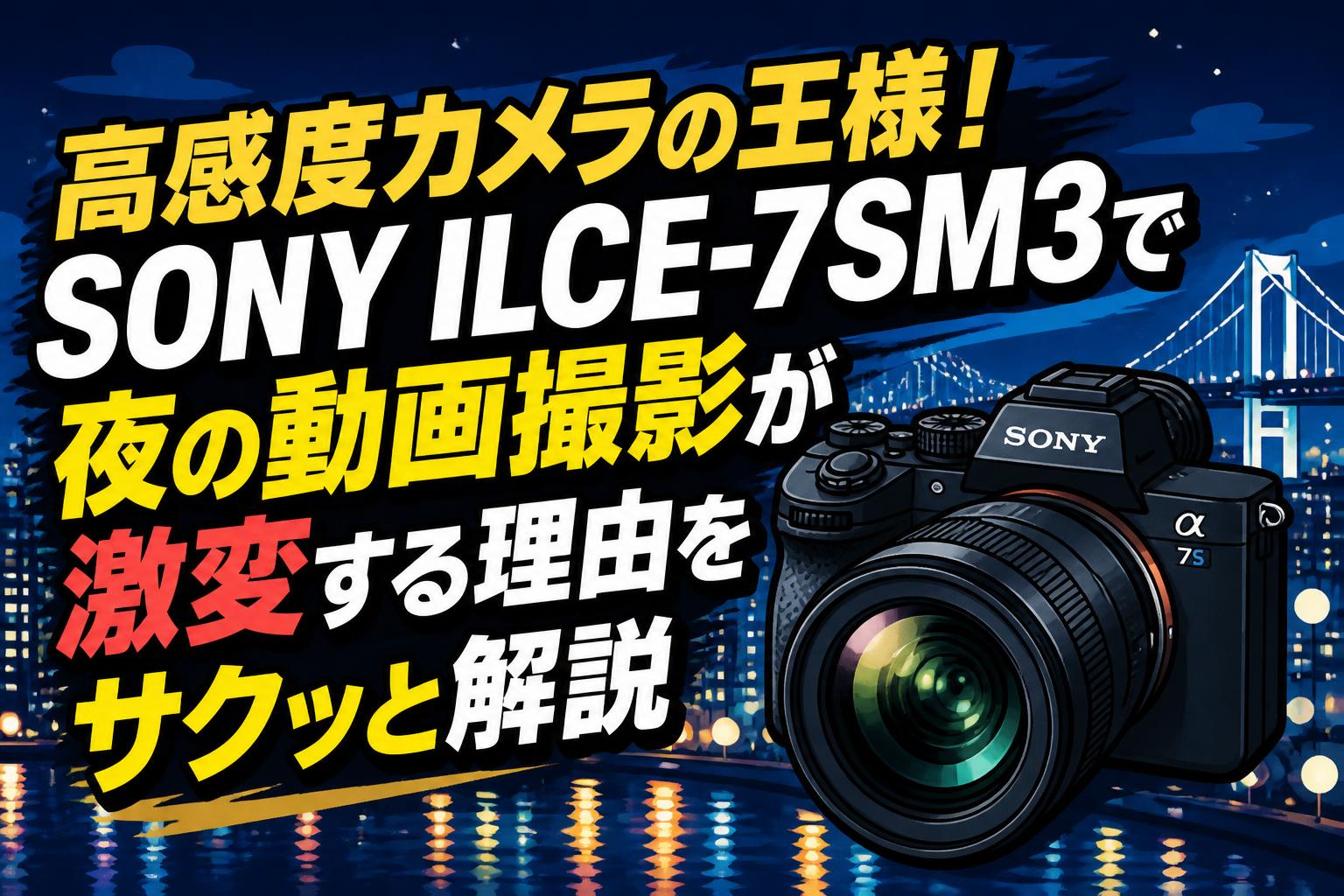 高感度カメラの王様！SONY ILCE-7SM3で夜の動画撮影が激変する理由をサクッと解説