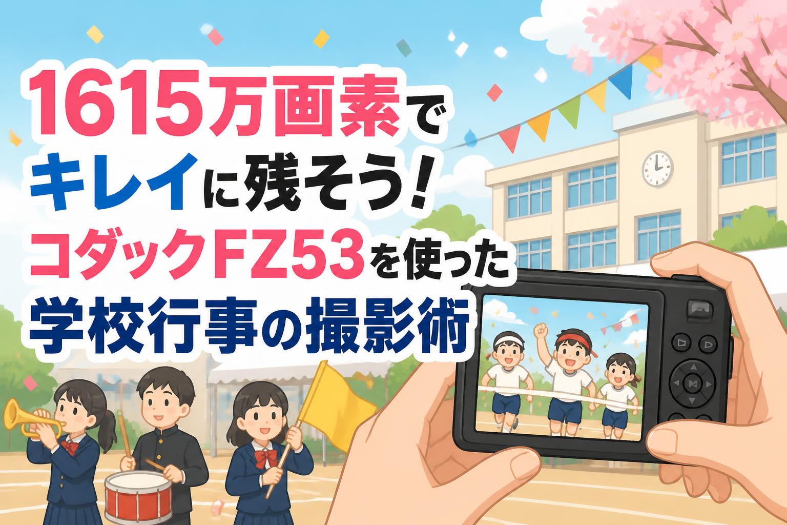1615万画素でキレイに残そう！コダックFZ53を使った学校行事の撮影術