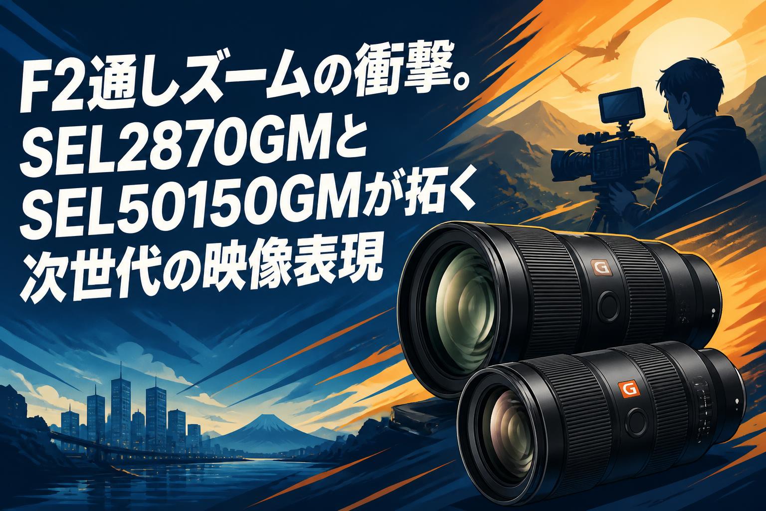 F2通しズームの衝撃。SEL2870GMとSEL50150GMが拓く次世代の映像表現