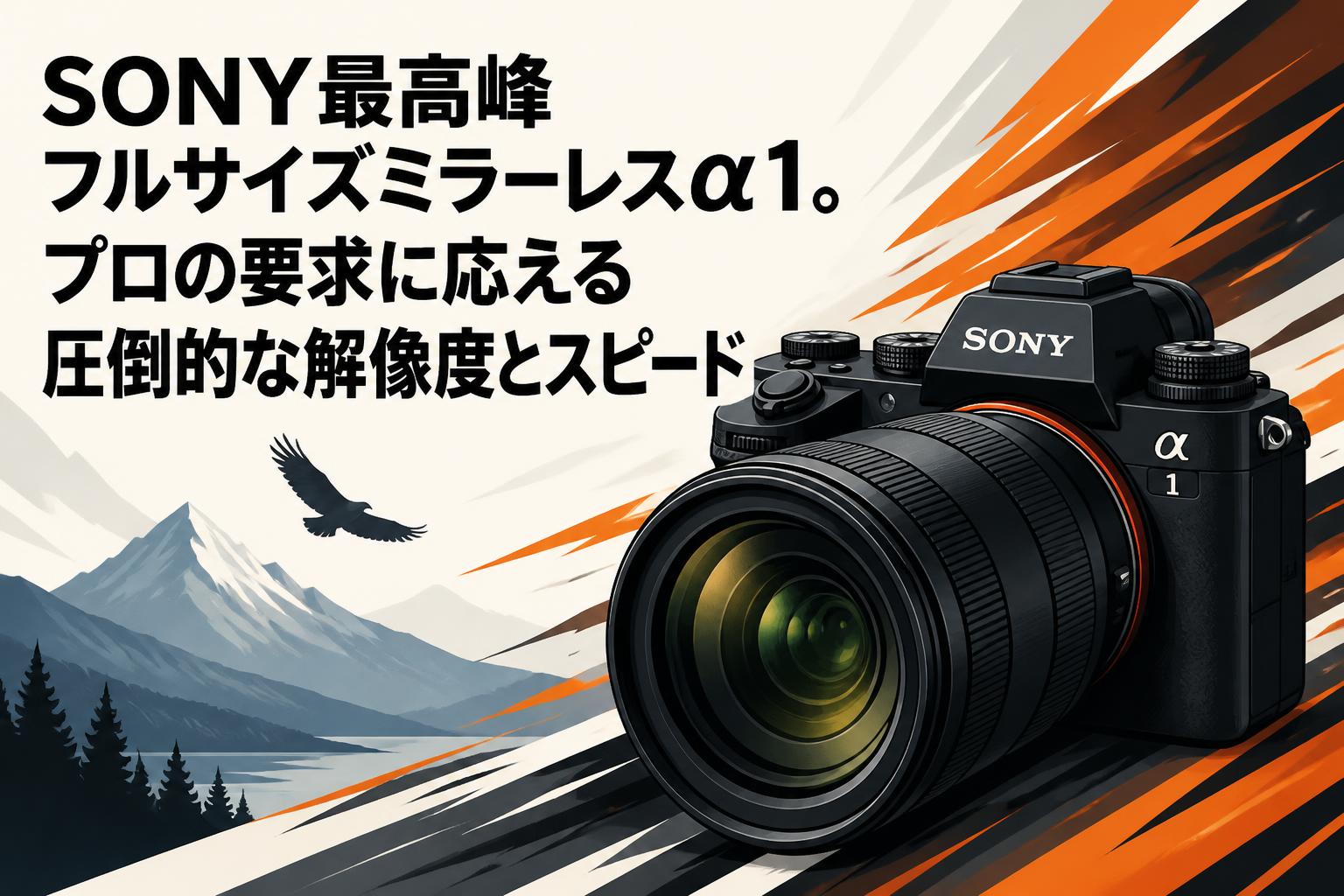 SONY最高峰フルサイズミラーレスα1。プロの要求に応える圧倒的な解像度とスピード