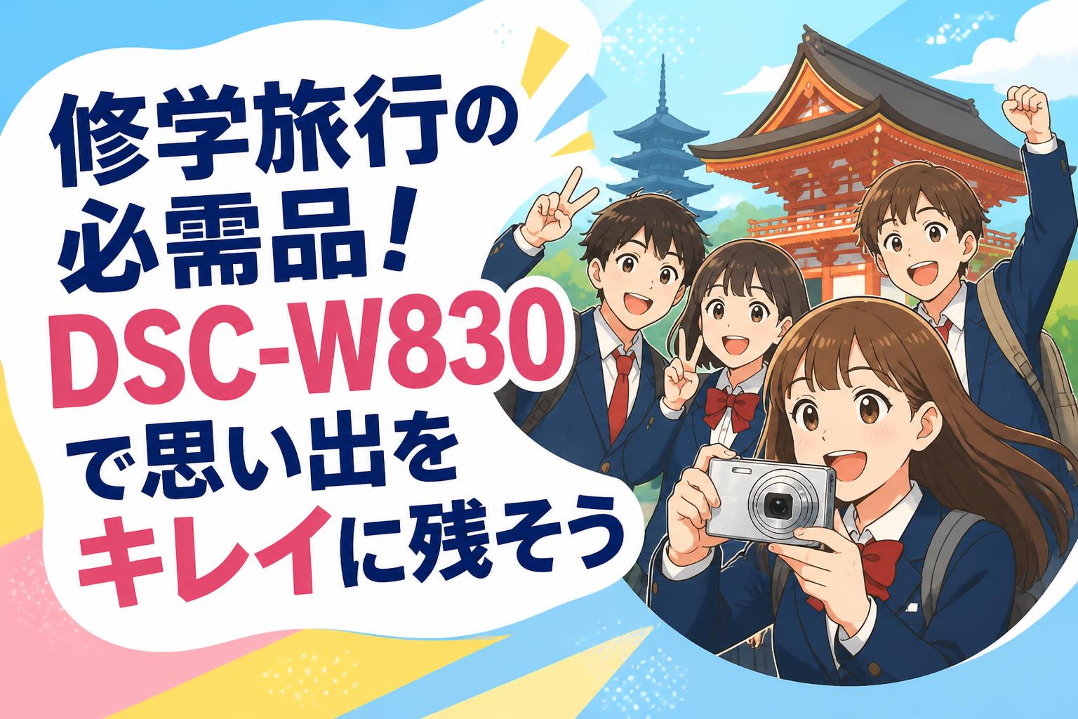 修学旅行の必需品！DSC-W830で思い出をキレイに残そう