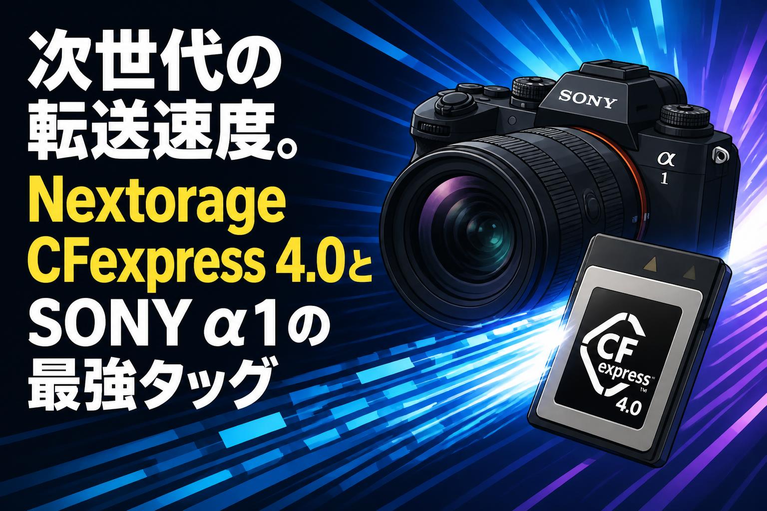 次世代の転送速度。Nextorage CFexpress 4.0とSONY α1の最強タッグ