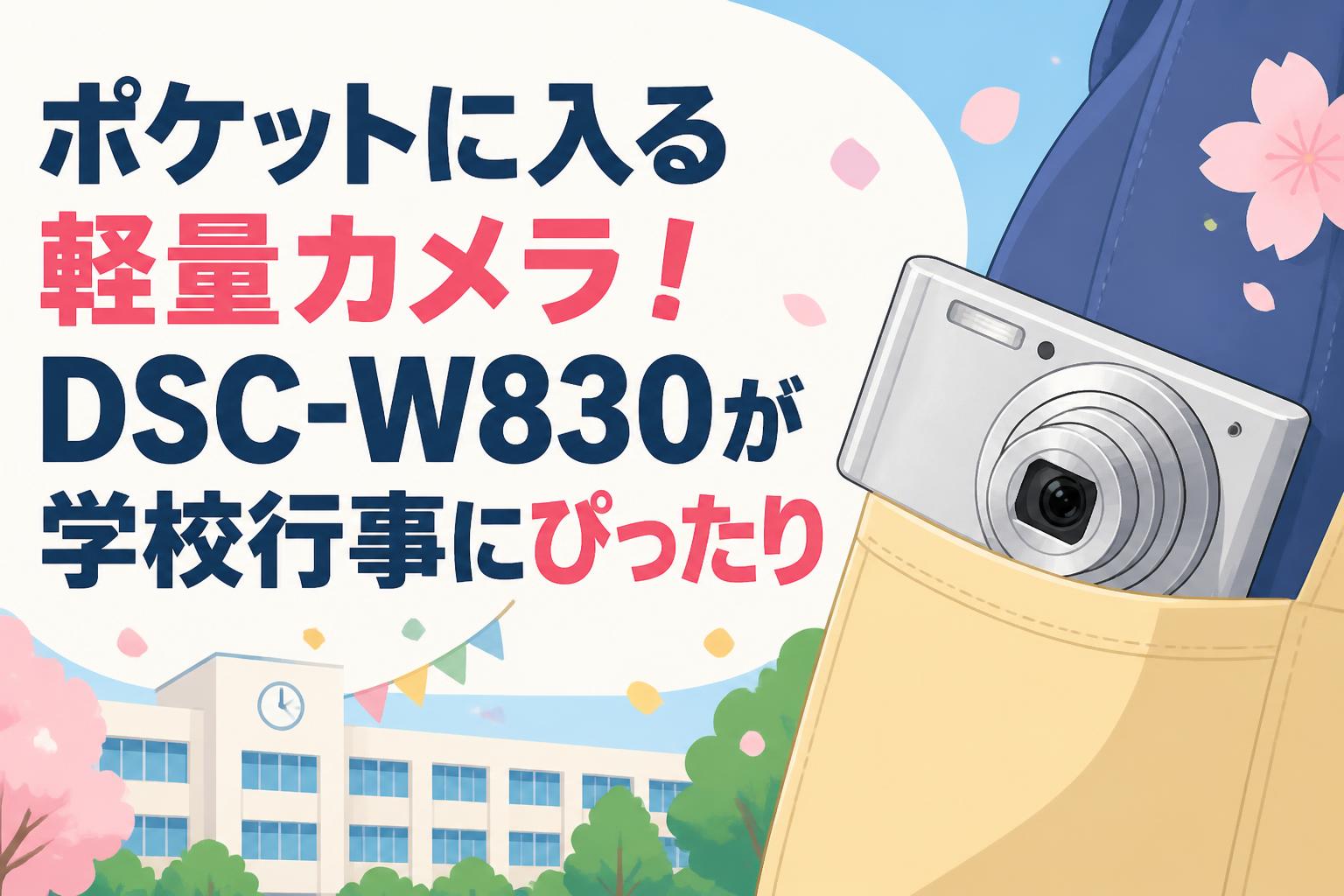 ポケットに入る軽量カメラ！DSC-W830が学校行事にぴったり