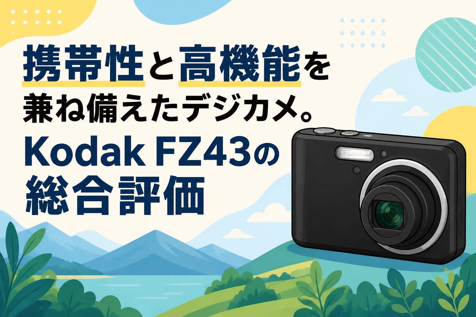 携帯性と高機能を兼ね備えたデジカメ。Kodak FZ43の総合評価