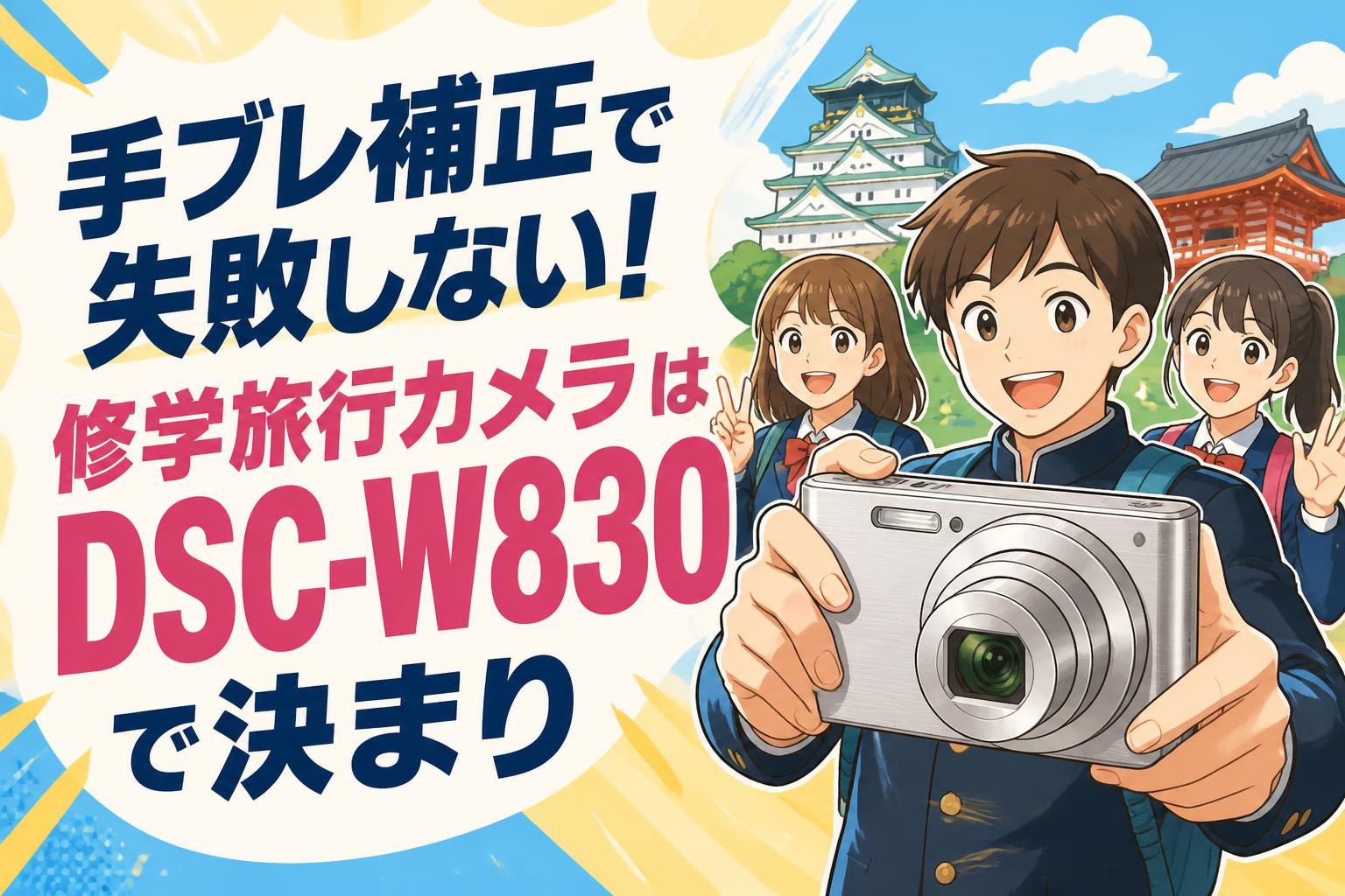 手ブレ補正で失敗しない！修学旅行カメラはDSC-W830で決まり