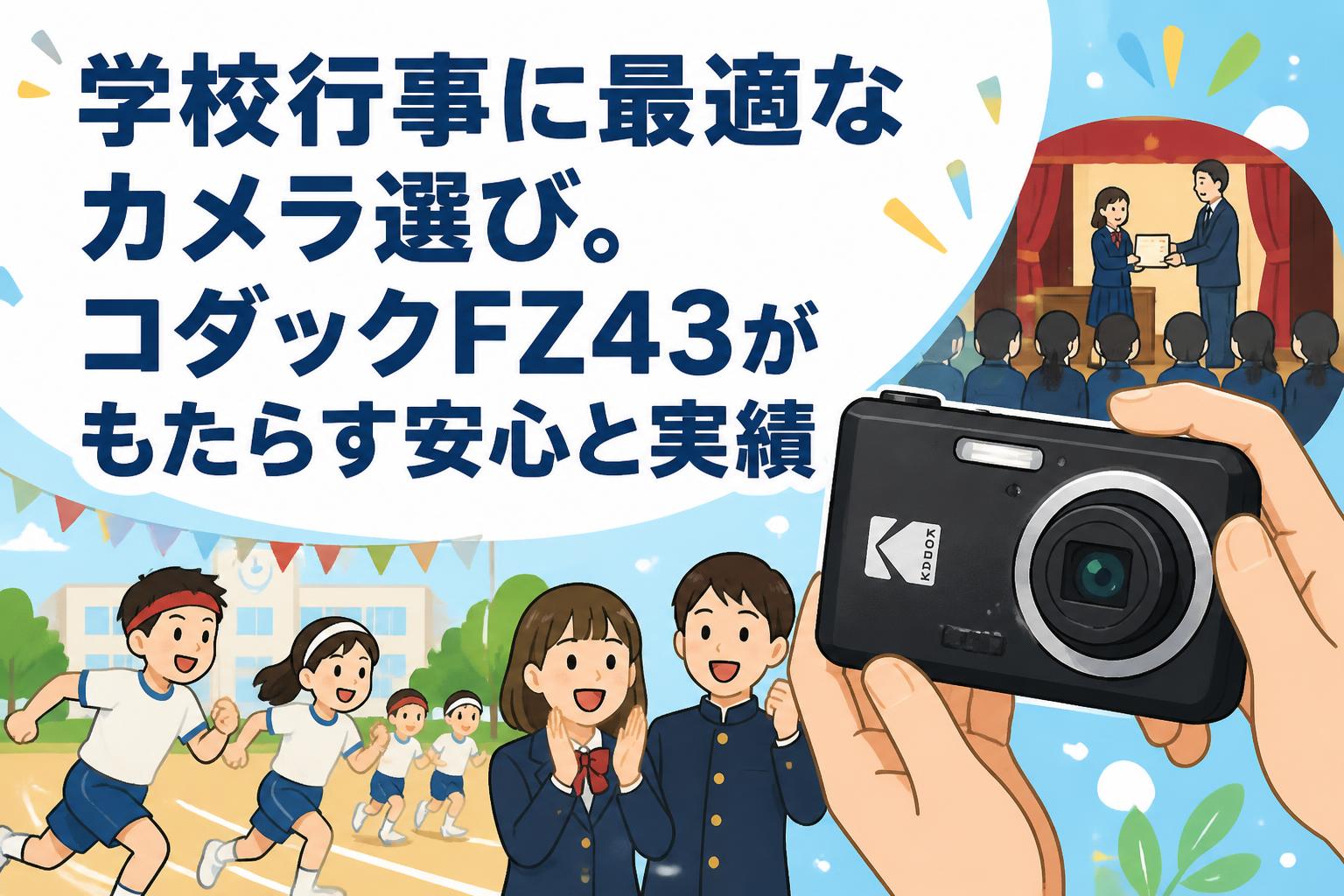 学校行事に最適なカメラ選び。コダックFZ43がもたらす安心と実績