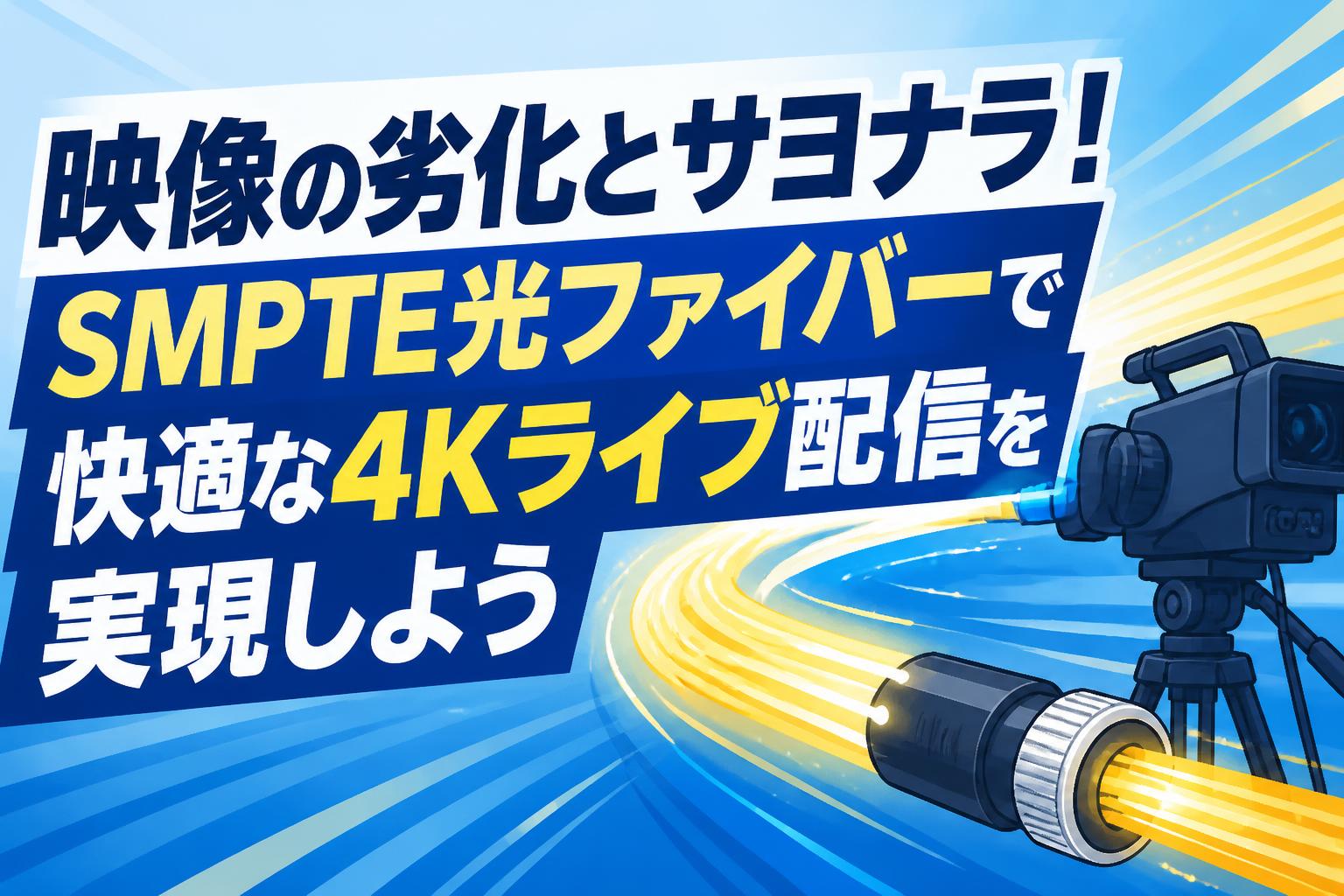 映像の劣化とサヨナラ！SMPTE光ファイバーで快適な4Kライブ配信を実現しよう
