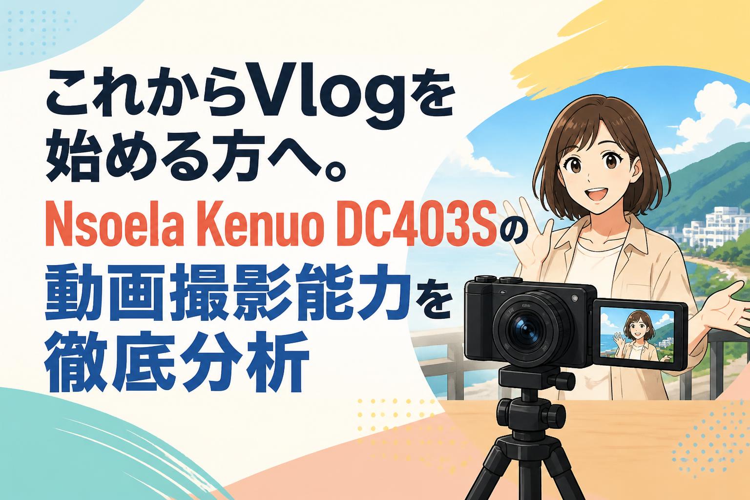 これからVlogを始める方へ。Nsoela Kenuo DC403Sの動画撮影能力を徹底分析