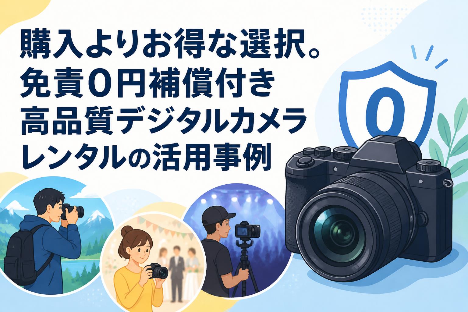 購入よりお得な選択。免責0円補償付き高品質デジタルカメラレンタルの活用事例
