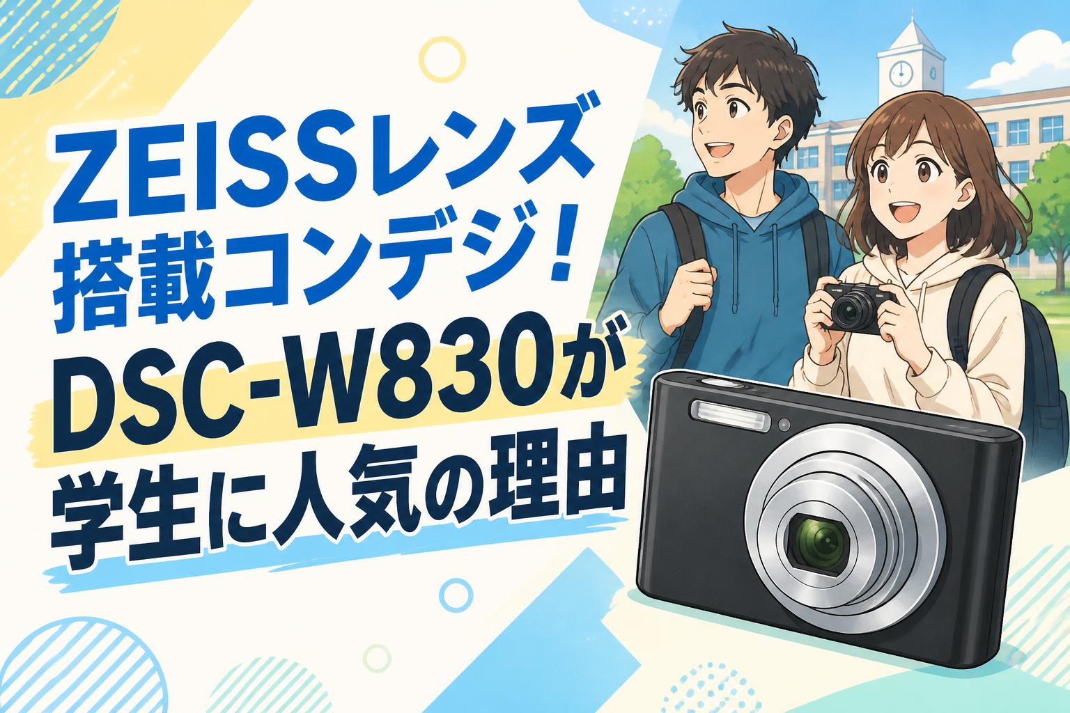 ZEISSレンズ搭載コンデジ！DSC-W830が学生に人気の理由