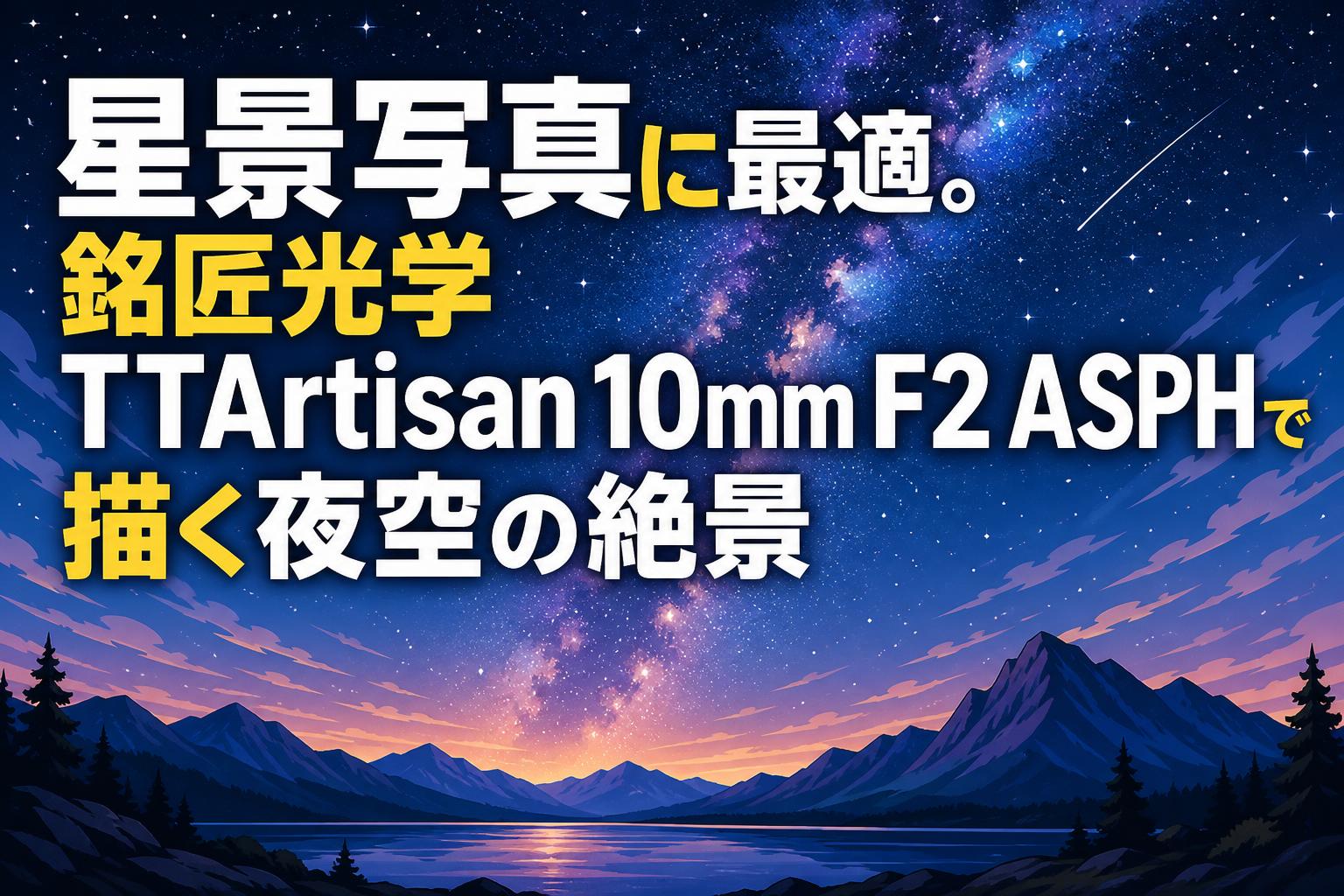星景写真に最適。銘匠光学 TTArtisan 10mm F2 ASPHで描く夜空の絶景