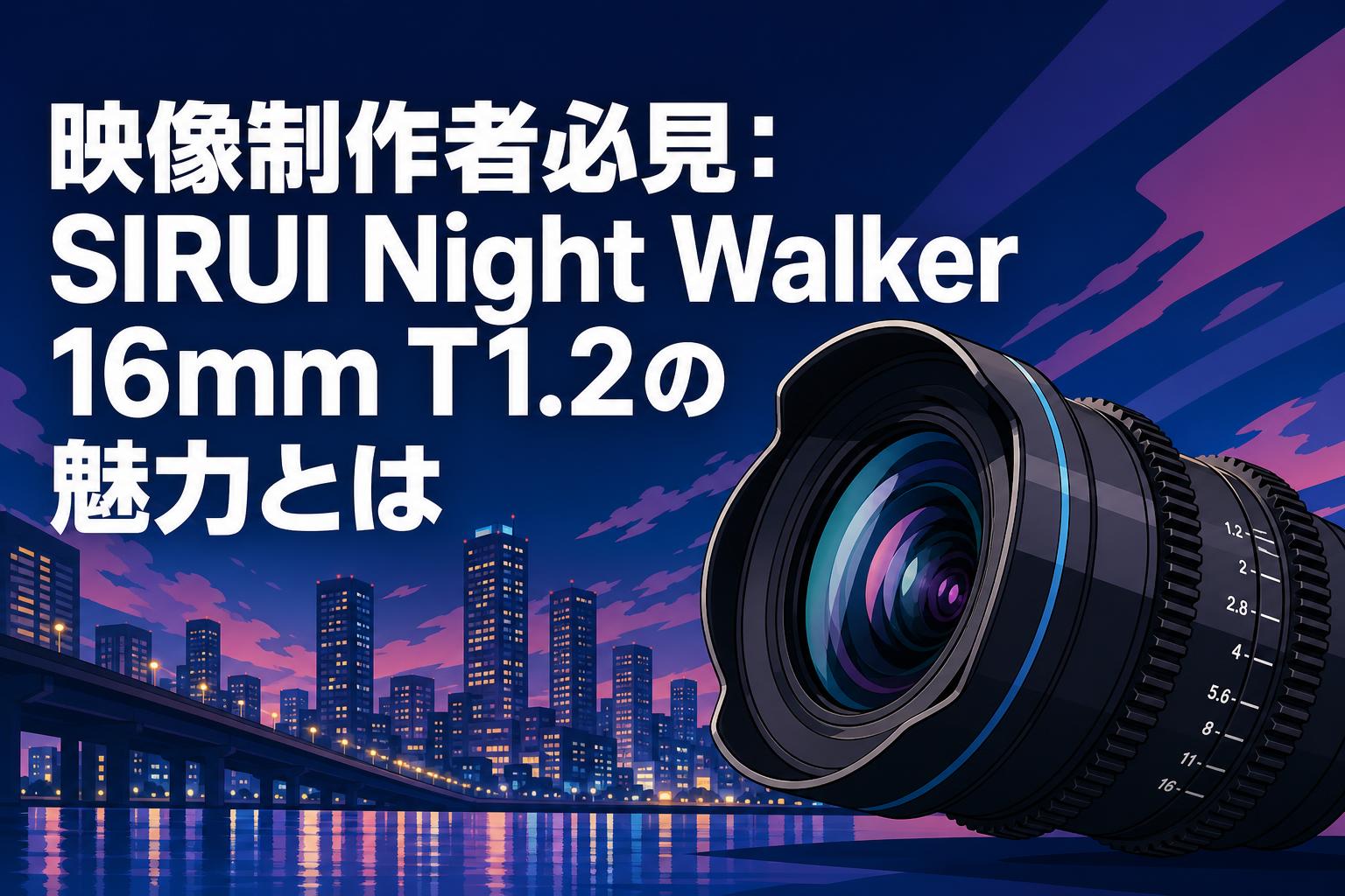 映像制作者必見：SIRUI Night Walker 16mm T1.2の魅力とは