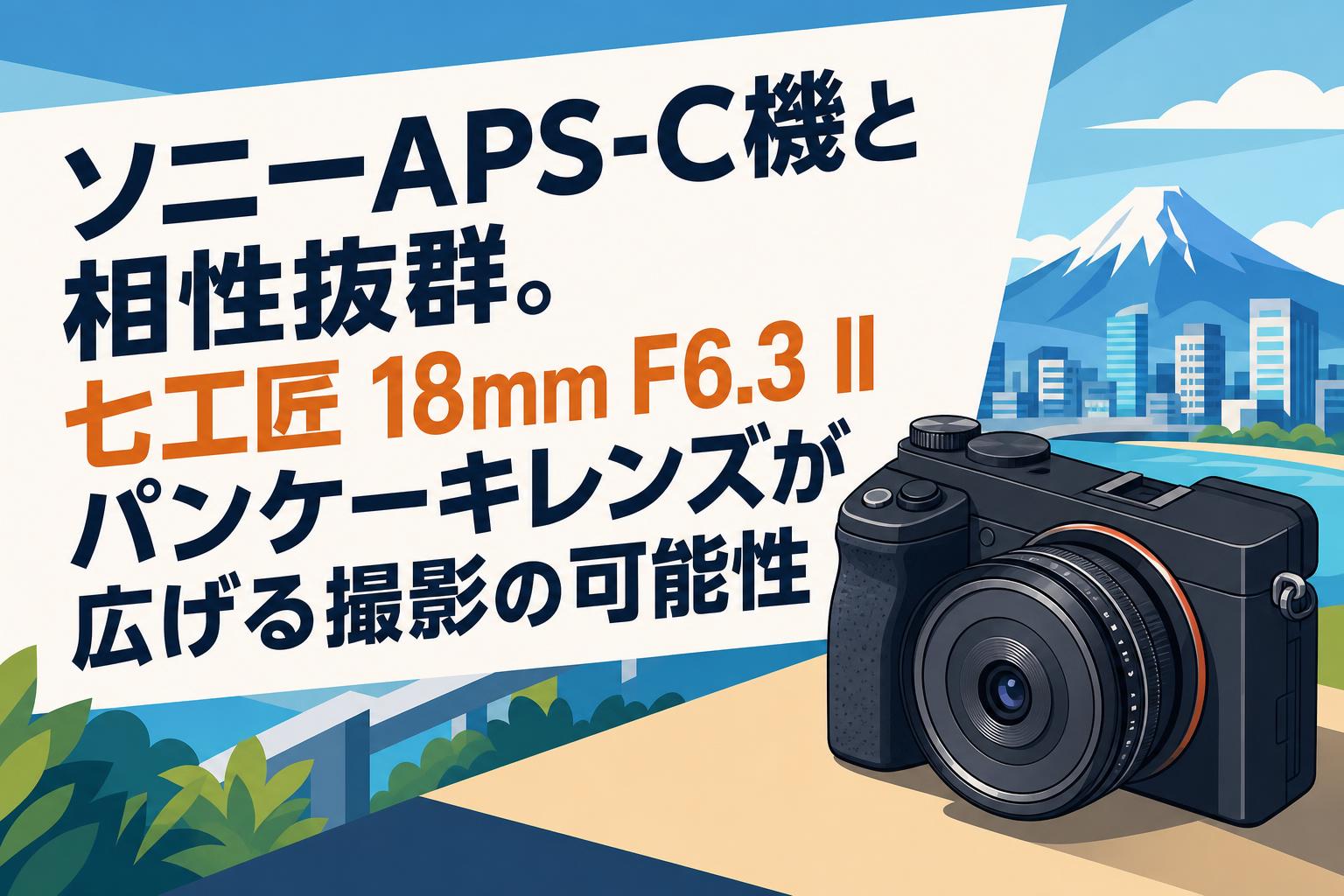 ソニーAPS-C機と相性抜群。七工匠 18mm F6.3 II パンケーキレンズが広げる撮影の可能性