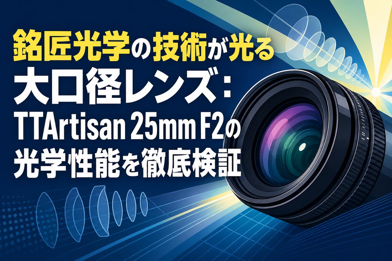銘匠光学の技術が光る大口径レンズ：TTArtisan 25mm F2の光学性能を徹底検証