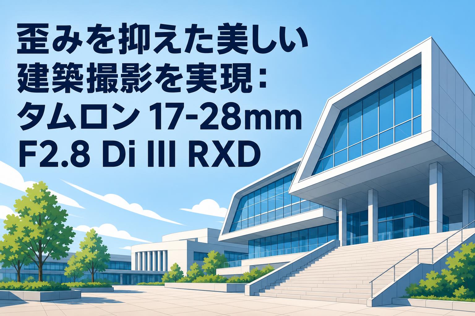 歪みを抑えた美しい建築撮影を実現：タムロン 17-28mm F2.8 Di III RXD
