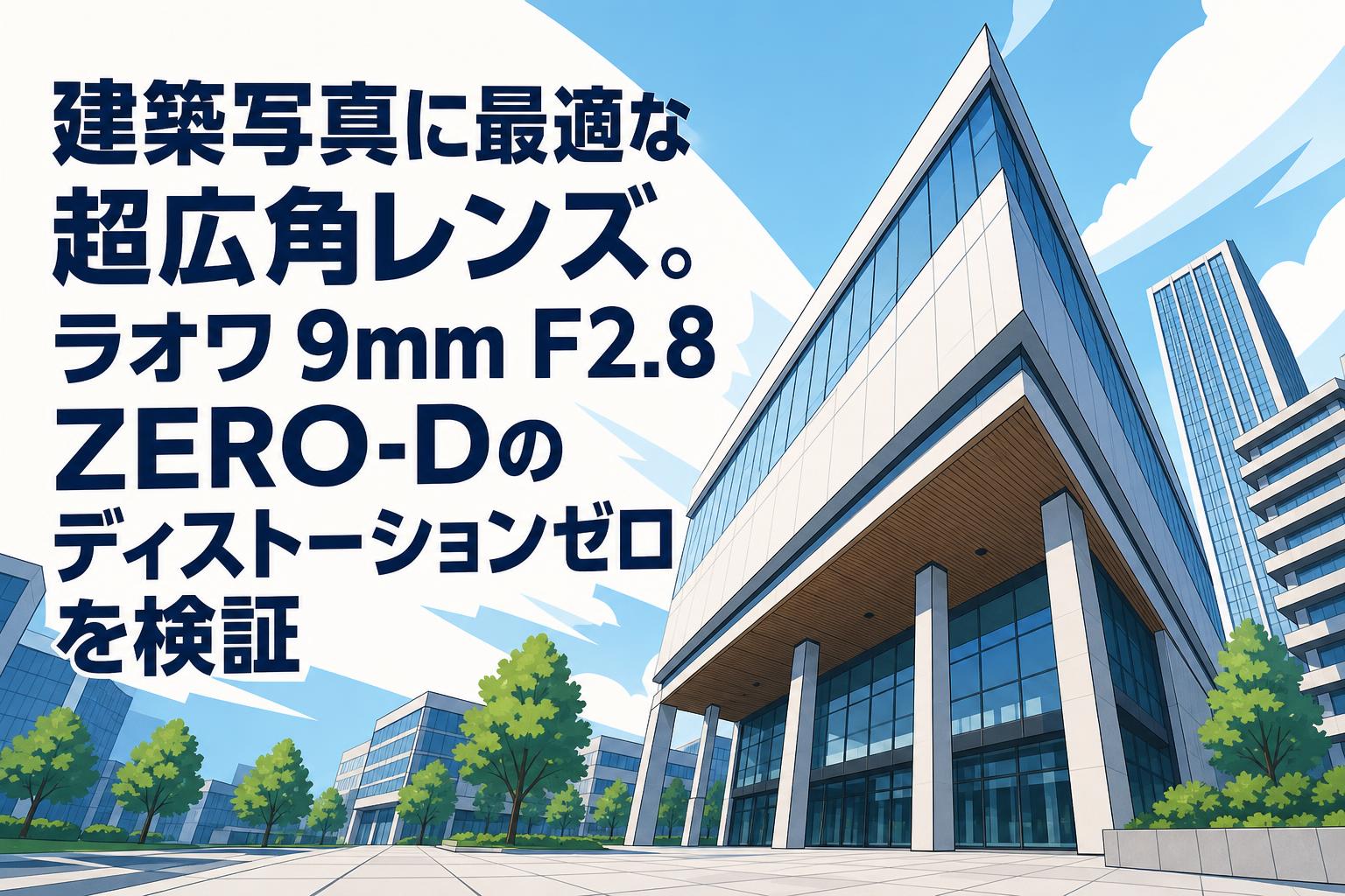 建築写真に最適な超広角レンズ。ラオワ 9mm F2.8 ZERO-Dのディストーションゼロを検証