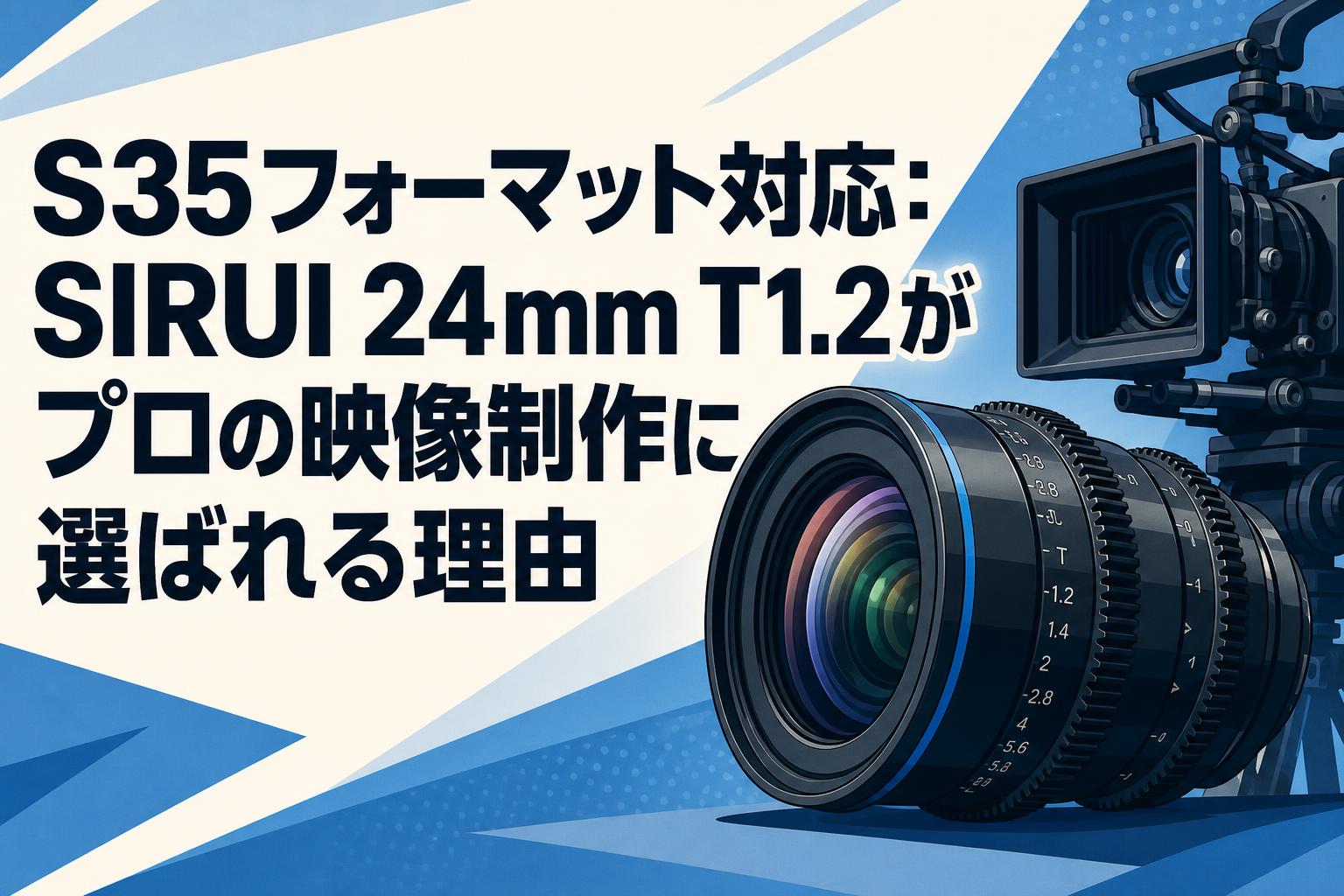 S35フォーマット対応：SIRUI 24mm T1.2がプロの映像制作に選ばれる理由