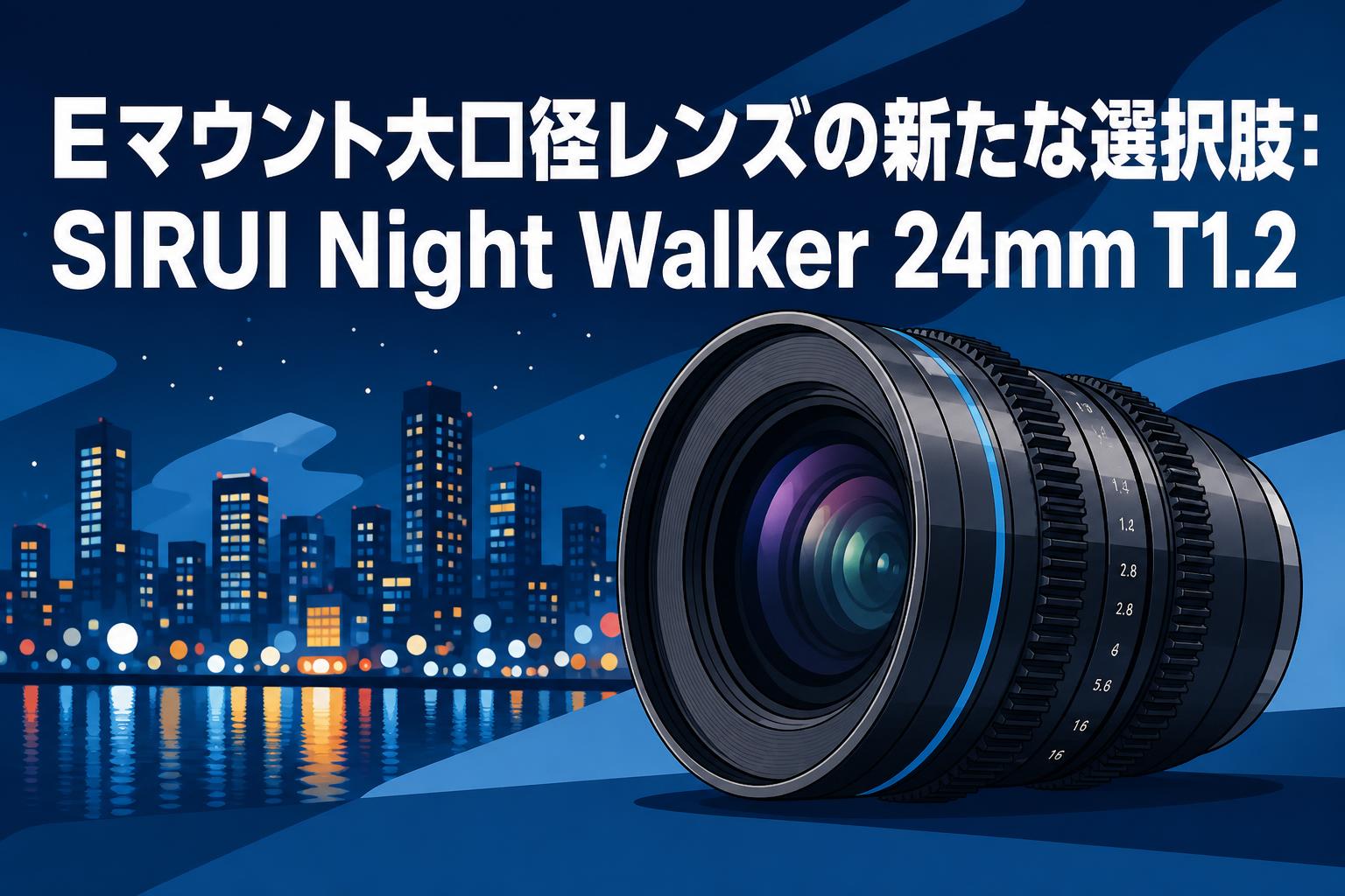 Eマウント大口径レンズの新たな選択肢：SIRUI Night Walker 24mm T1.2