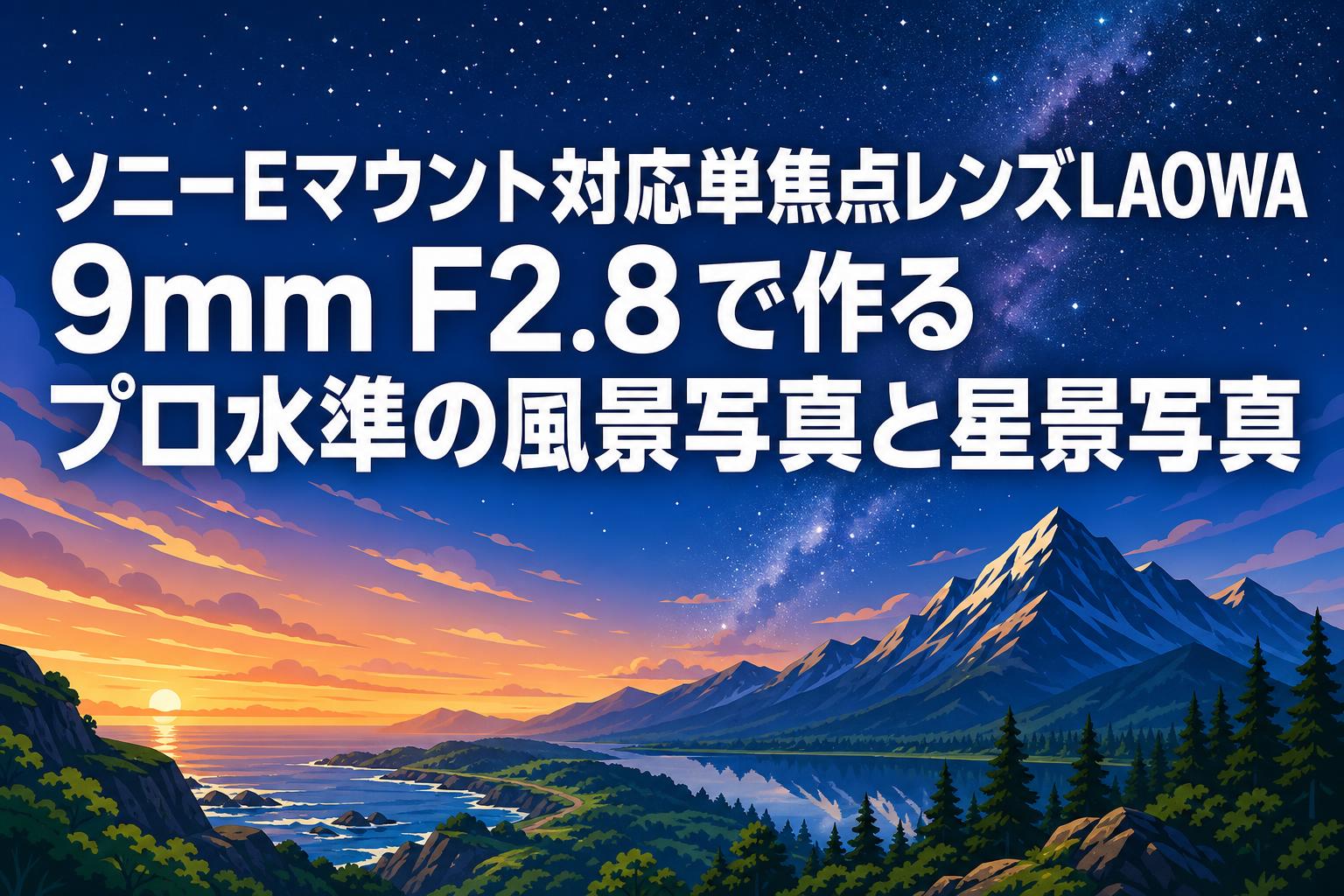 ソニーEマウント対応単焦点レンズLAOWA 9mm F2.8で作るプロ水準の風景写真と星景写真