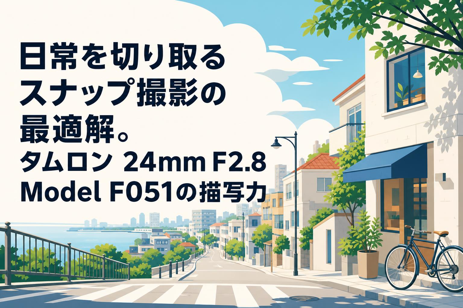 日常を切り取るスナップ撮影の最適解。タムロン 24mm F2.8 Model F051の描写力