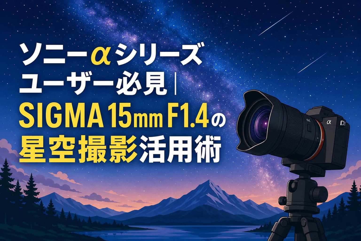 ソニーαシリーズユーザー必見｜SIGMA 15mm F1.4の星空撮影活用術