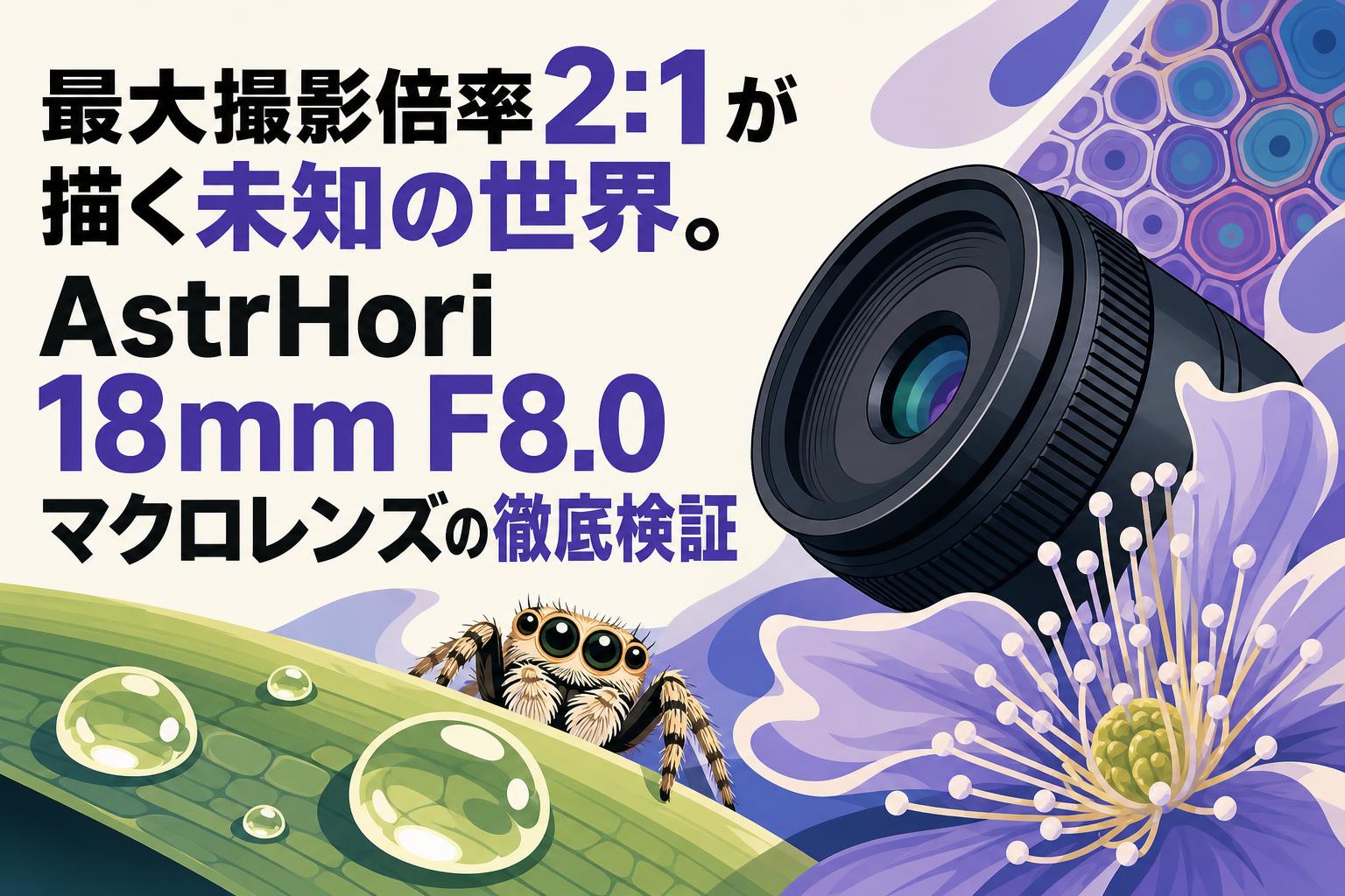 最大撮影倍率2:1が描く未知の世界。AstrHori 18mm F8.0マクロレンズの徹底検証