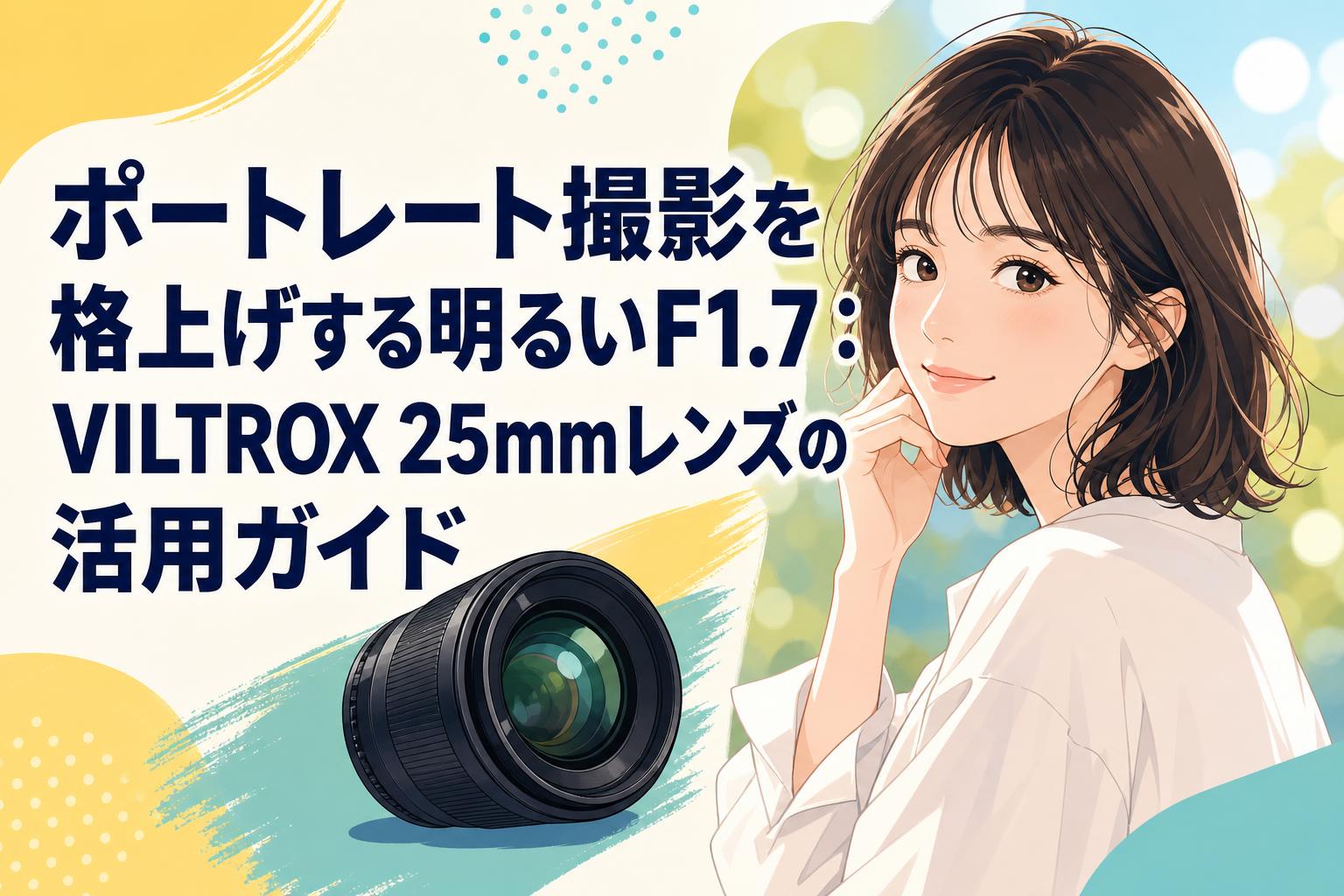 ポートレート撮影を格上げする明るいF1.7：VILTROX 25mmレンズの活用ガイド