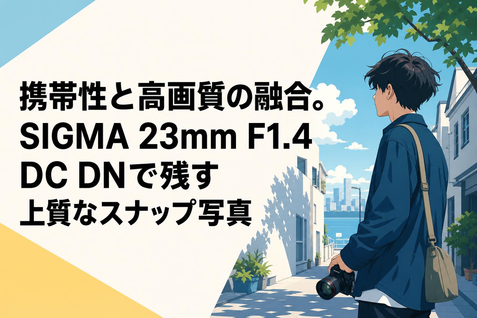 携帯性と高画質の融合。SIGMA 23mm F1.4 DC DNで残す上質なスナップ写真