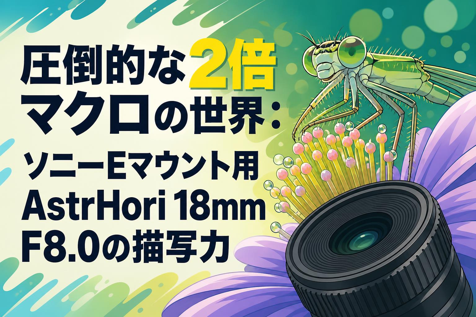 圧倒的な2倍マクロの世界：ソニーEマウント用AstrHori 18mm F8.0の描写力