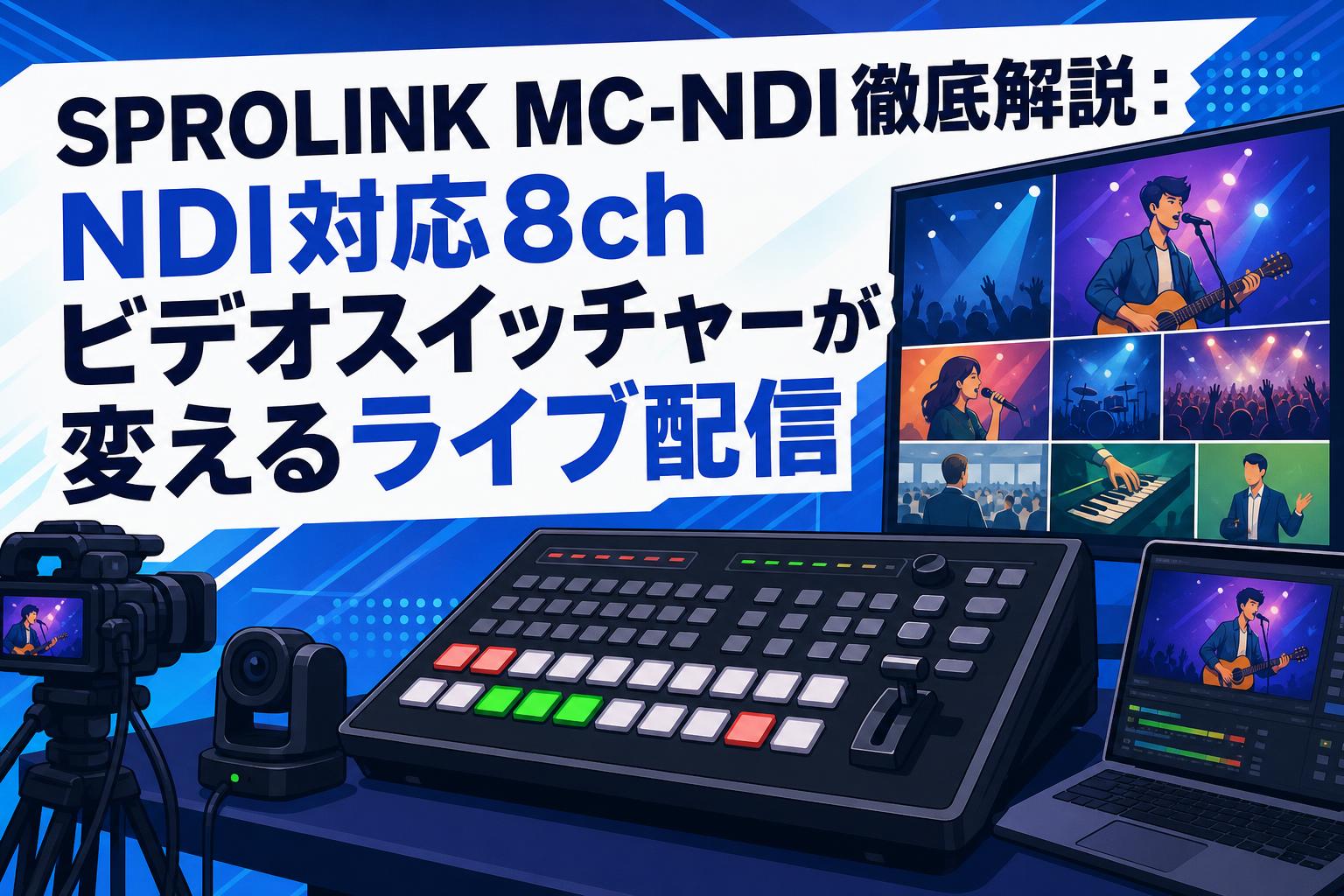 SPROLINK MC-NDI徹底解説：NDI対応8chビデオスイッチャーが変えるライブ配信