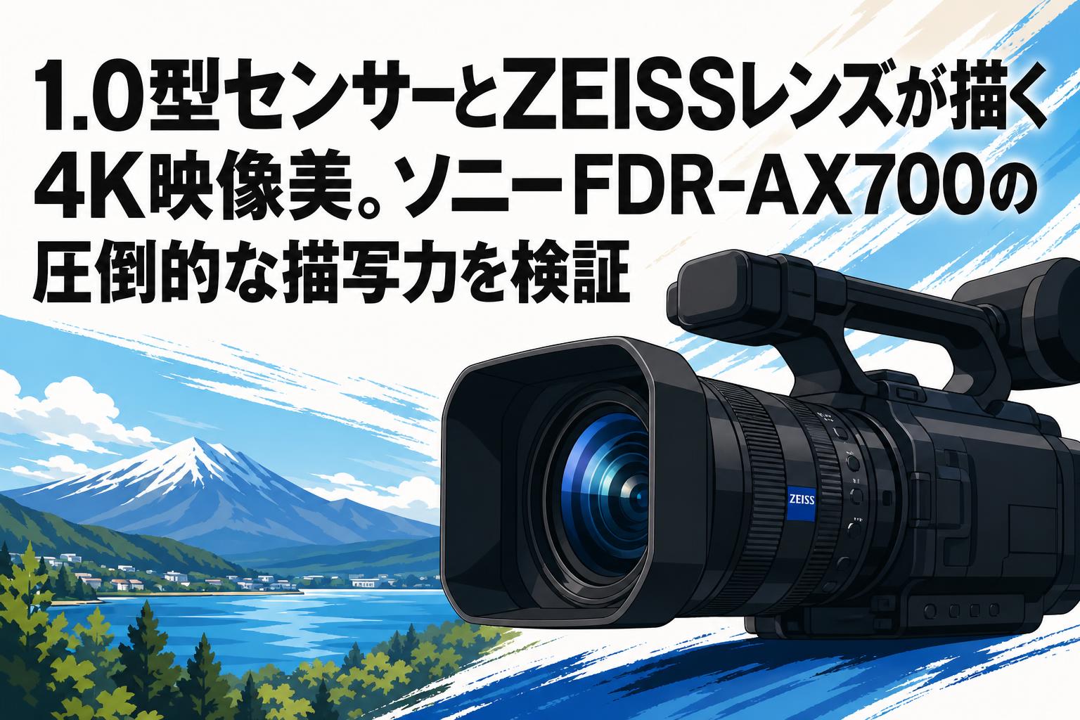 1.0型センサーとZEISSレンズが描く4K映像美。ソニーFDR-AX700の圧倒的な描写力を検証