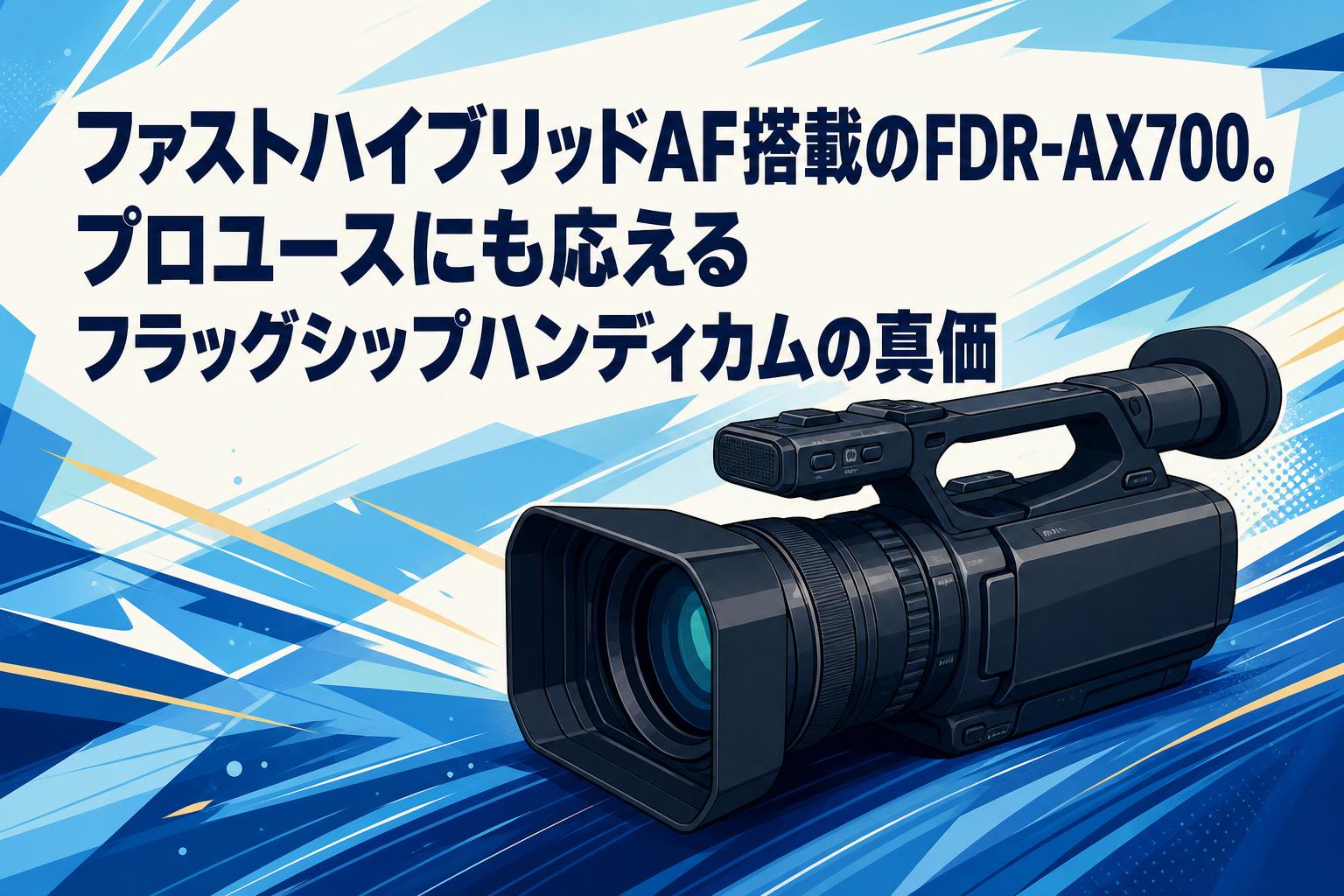 ファストハイブリッドAF搭載のFDR-AX700。プロユースにも応えるフラッグシップハンディカムの真価