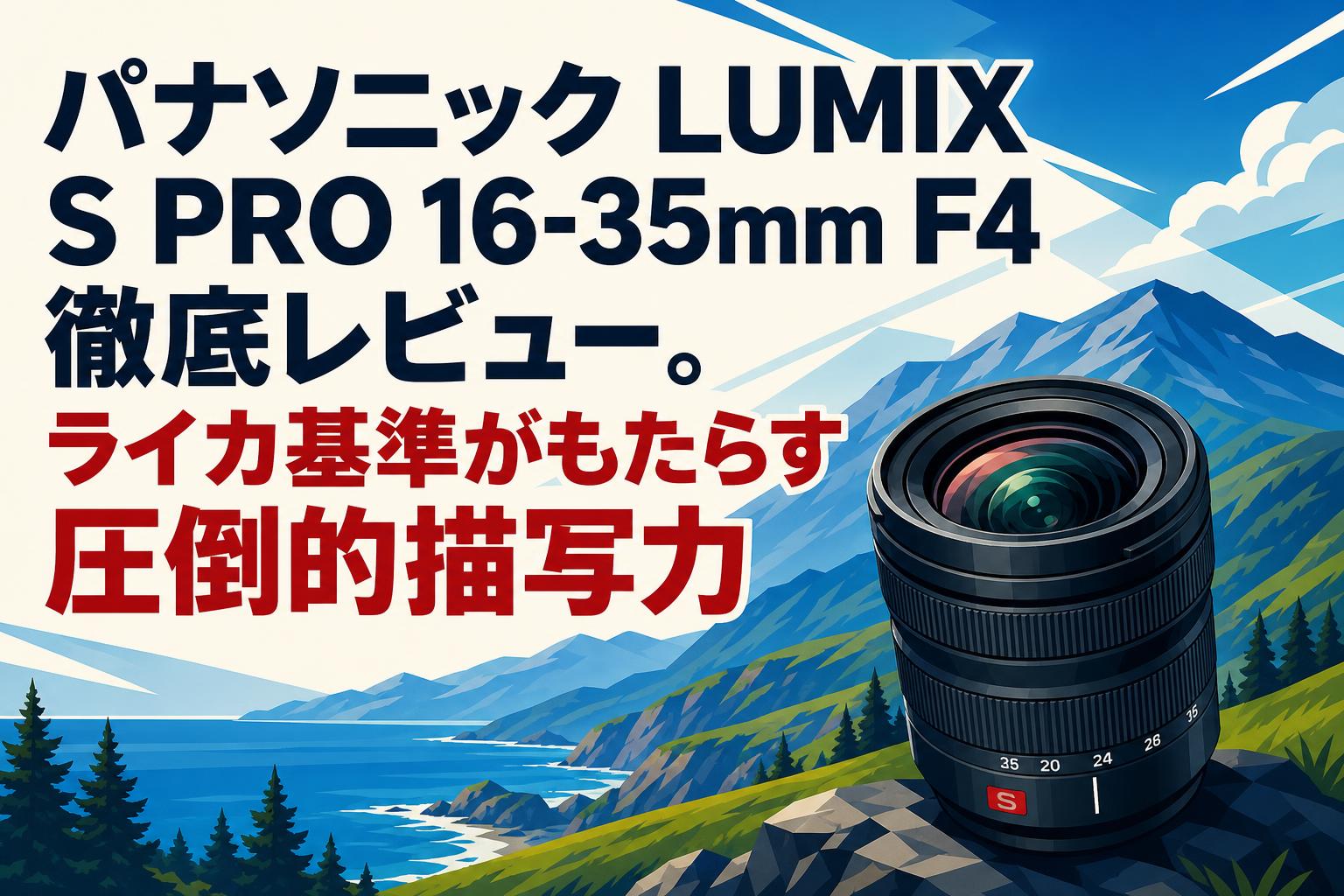 パナソニック LUMIX S PRO 16-35mm F4 徹底レビュー。ライカ基準がもたらす圧倒的描写力