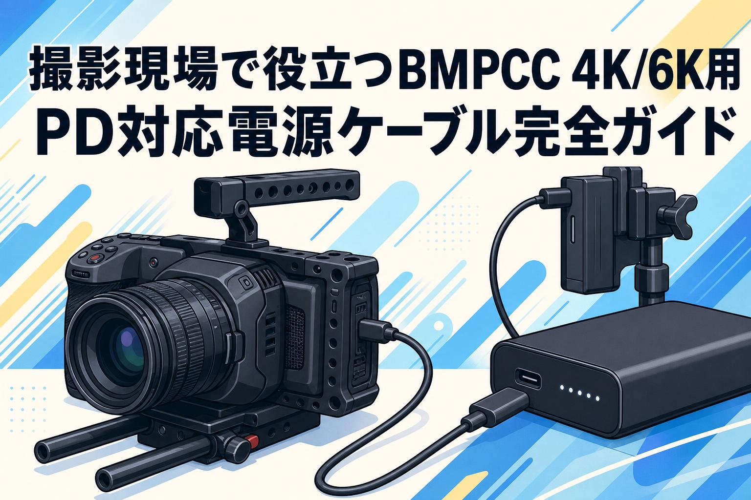 撮影現場で役立つBMPCC 4K/6K用PD対応電源ケーブル完全ガイド