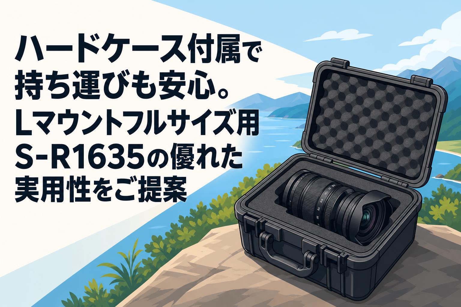 ハードケース付属で持ち運びも安心。Lマウントフルサイズ用S-R1635の優れた実用性をご提案