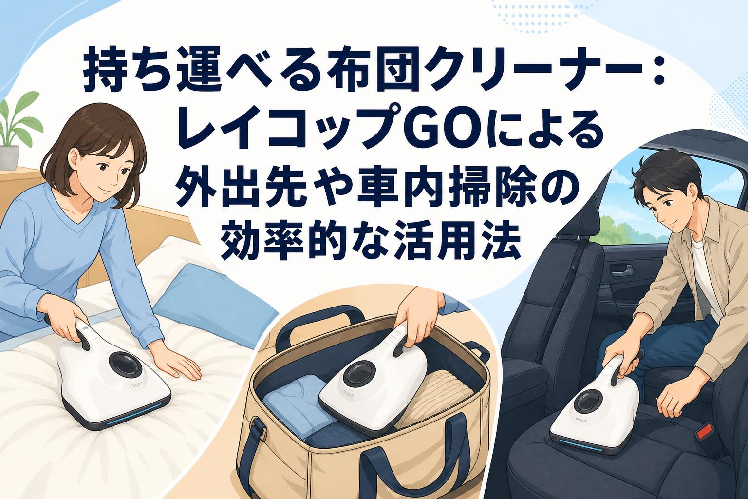 持ち運べる布団クリーナー：レイコップGOによる外出先や車内掃除の効率的な活用法