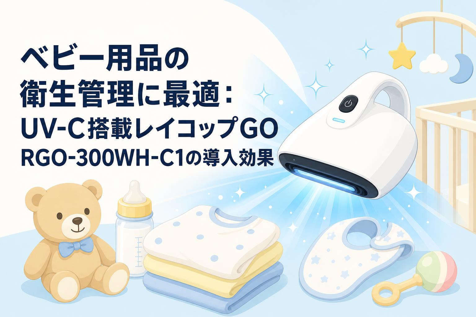 ベビー用品の衛生管理に最適：UV-C搭載レイコップGO RGO-300WH-C1の導入効果