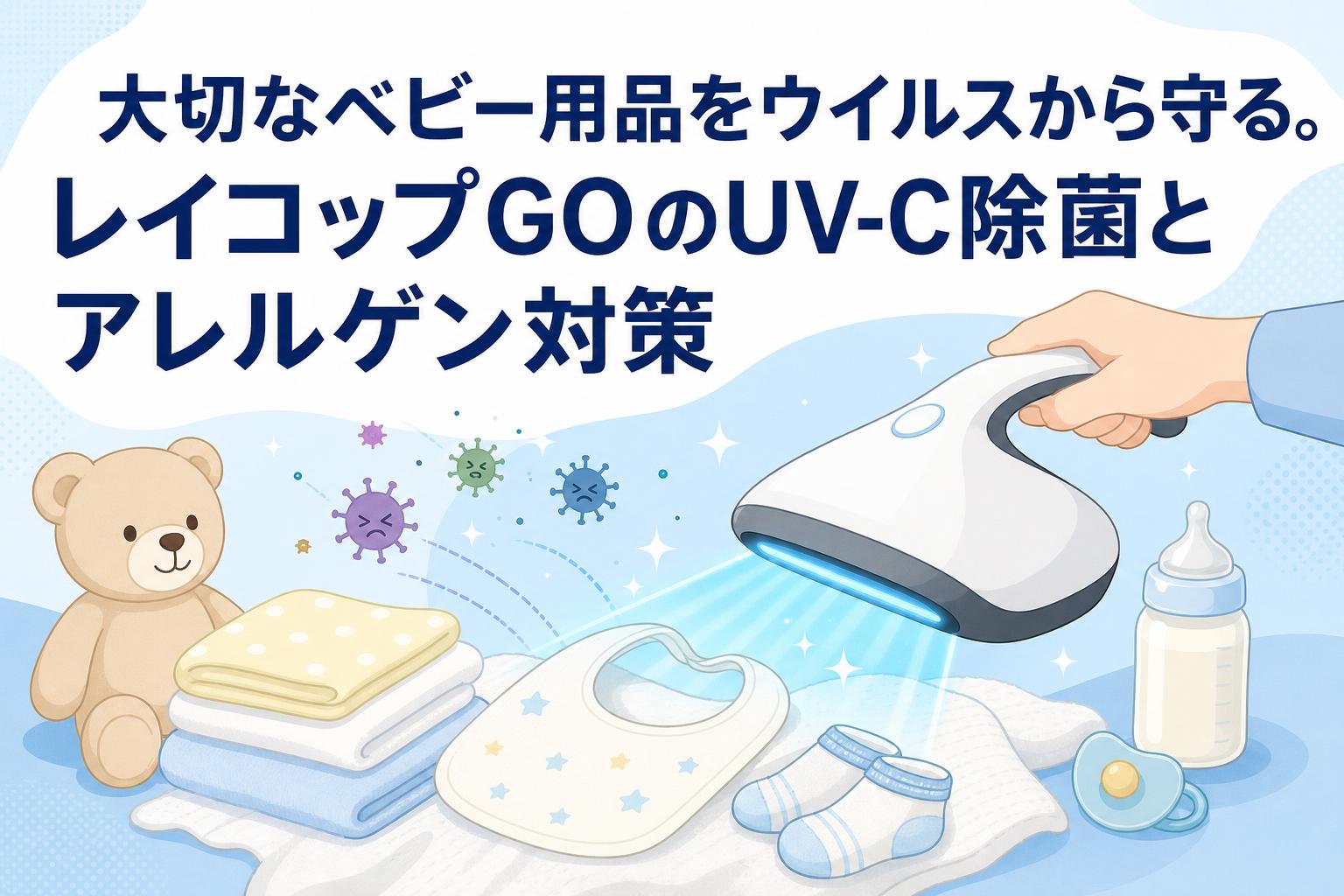 大切なベビー用品をウイルスから守る。レイコップGOのUV-C除菌とアレルゲン対策