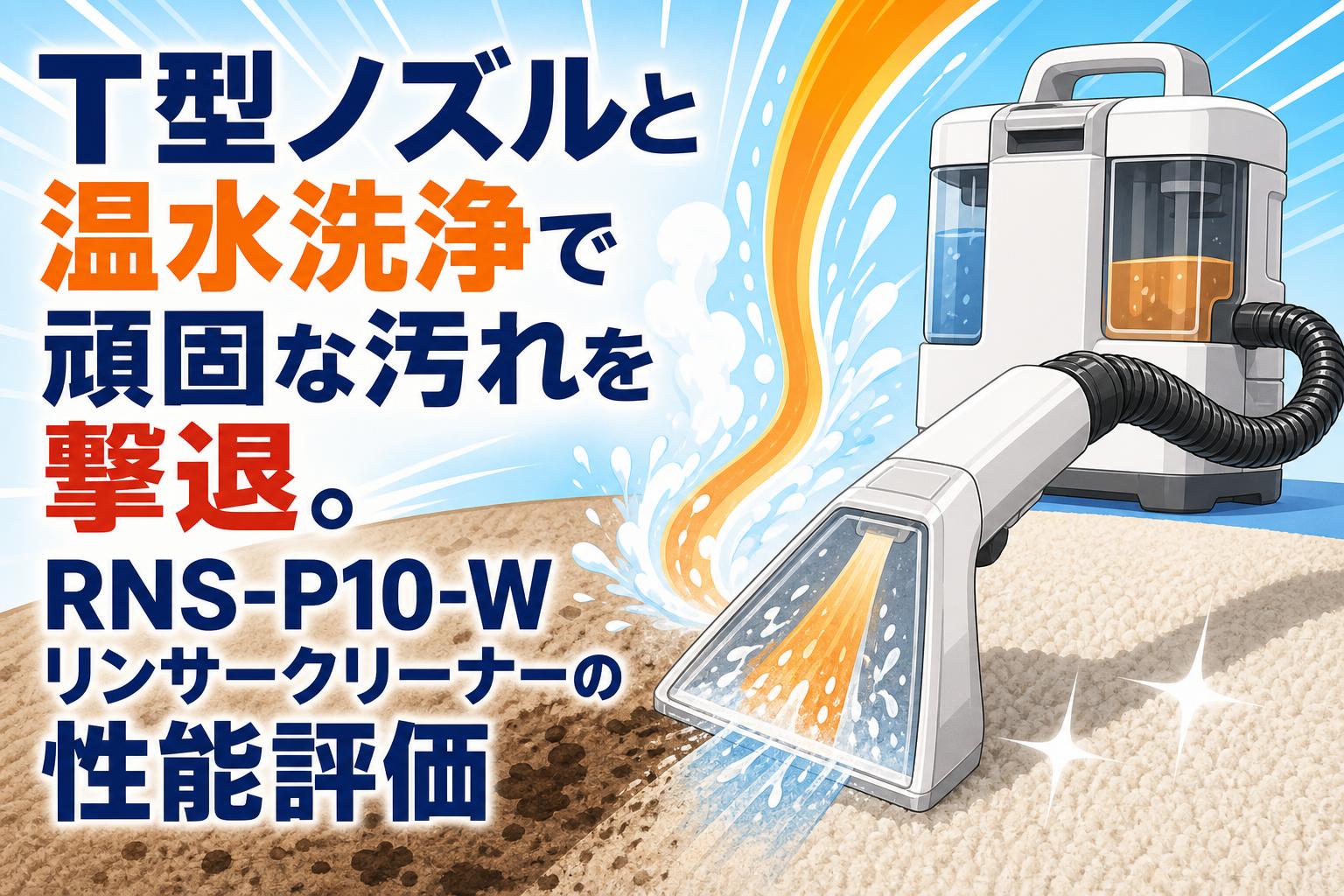 T型ノズルと温水洗浄で頑固な汚れを撃退。RNS-P10-Wリンサークリーナーの性能評価