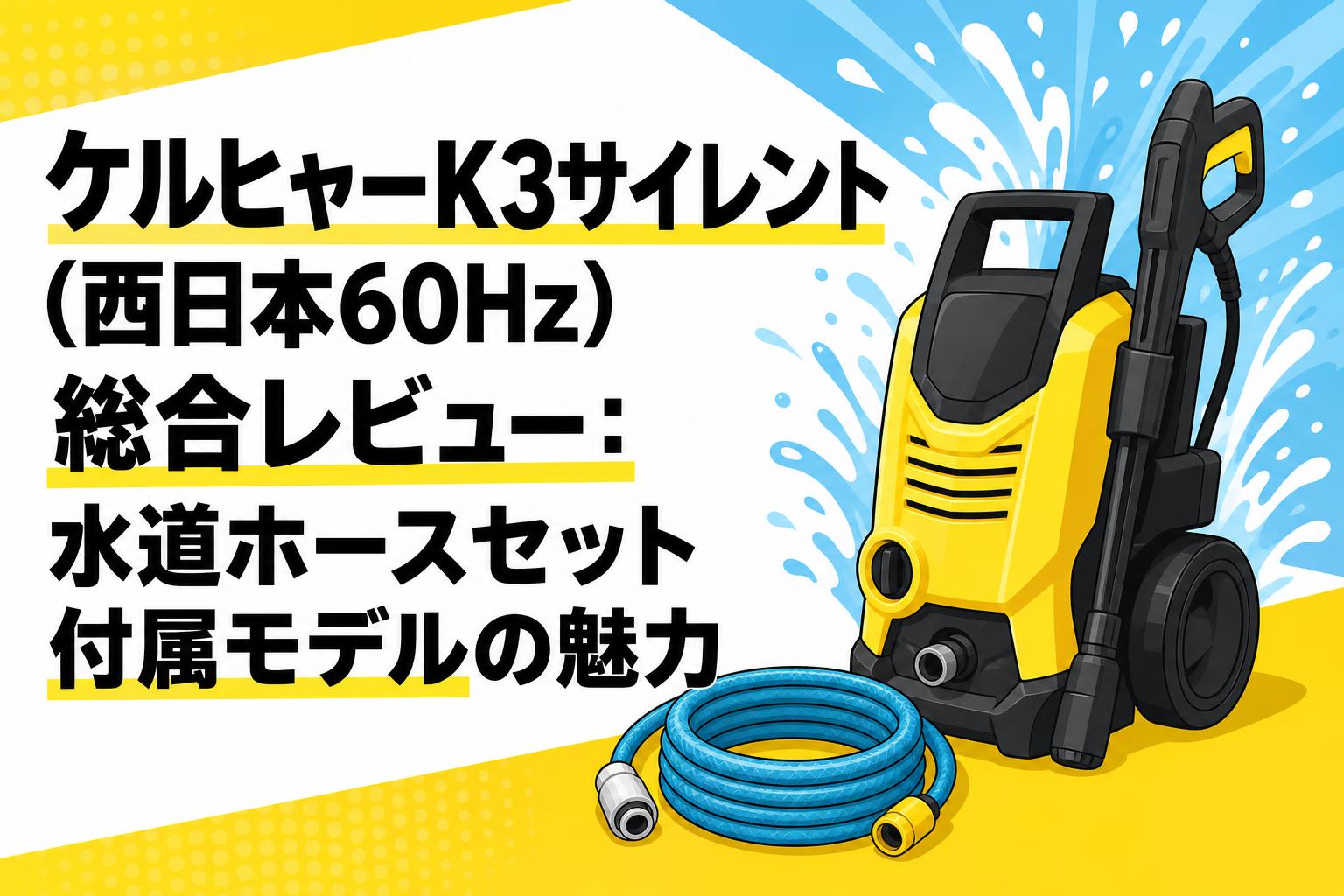 ケルヒャーK3サイレント（西日本60Hz）総合レビュー：水道ホースセット付属モデルの魅力