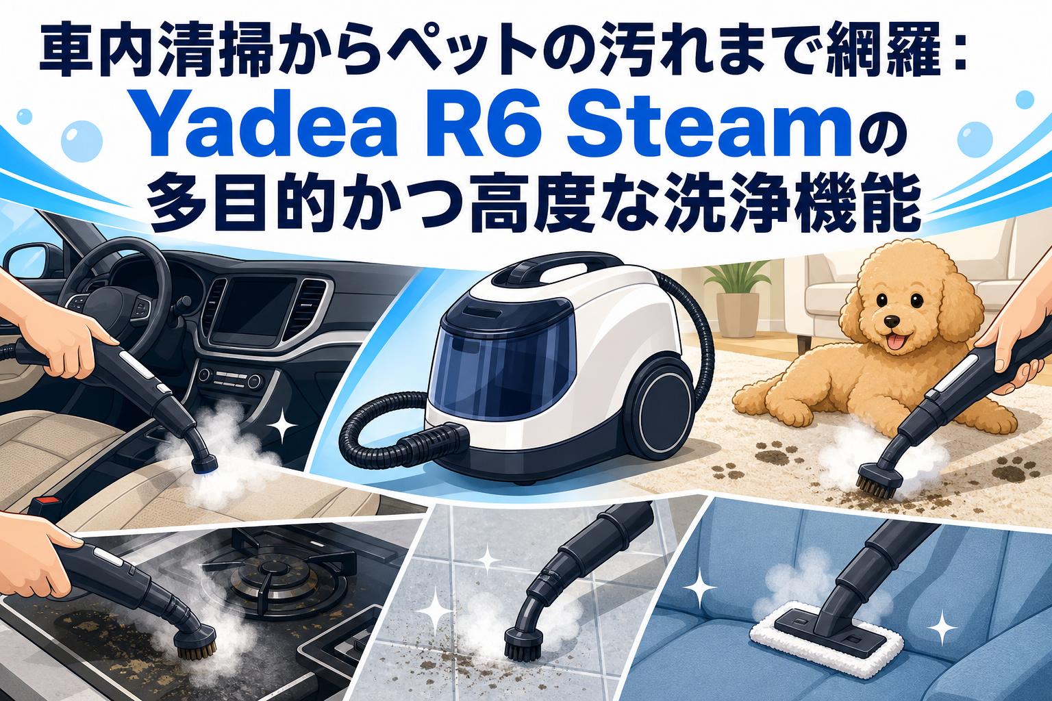 車内清掃からペットの汚れまで網羅：Yadea R6 Steamの多目的かつ高度な洗浄機能