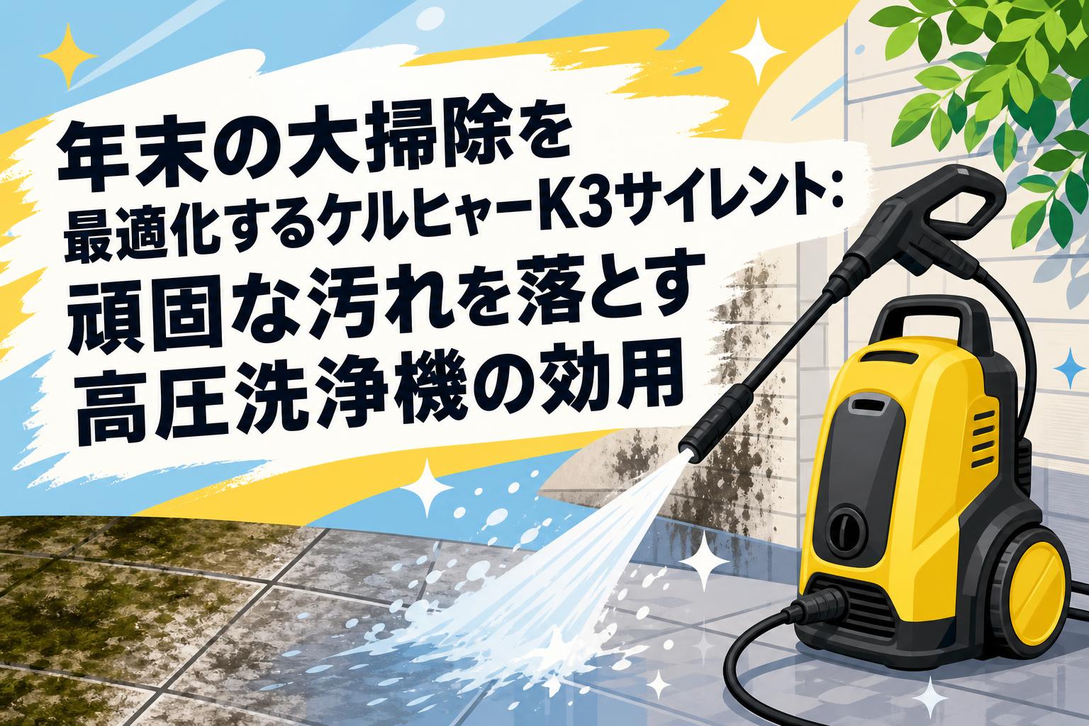 年末の大掃除を最適化するケルヒャーK3サイレント：頑固な汚れを落とす高圧洗浄機の効用