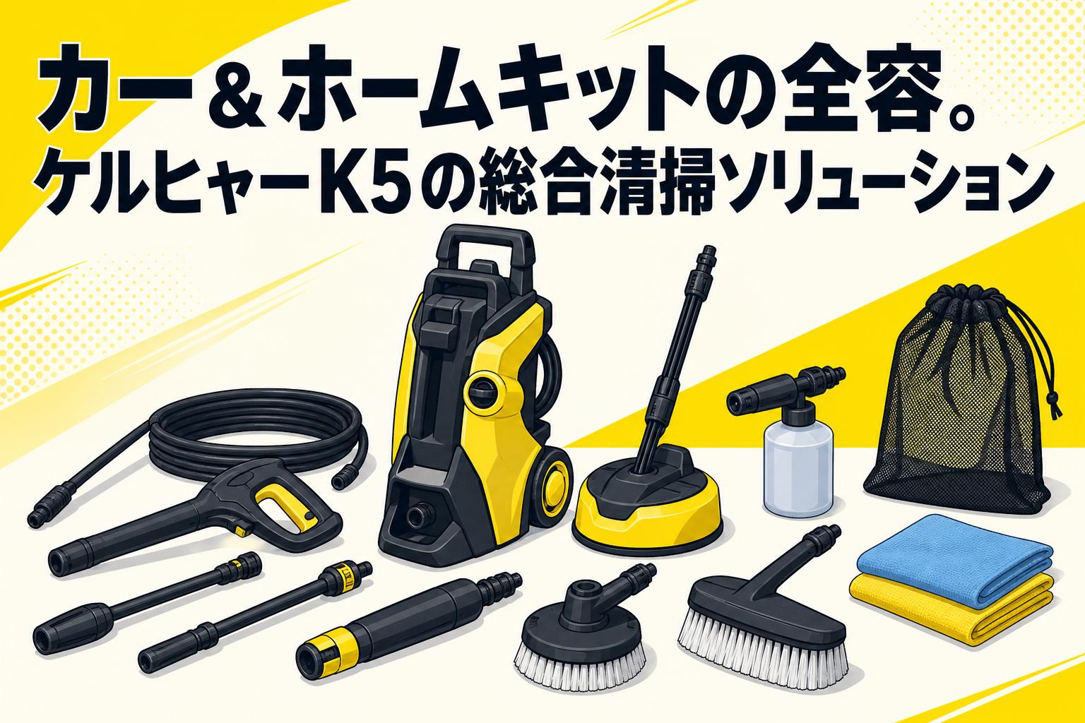 カー＆ホームキットの全容。ケルヒャーK5の総合清掃ソリューション