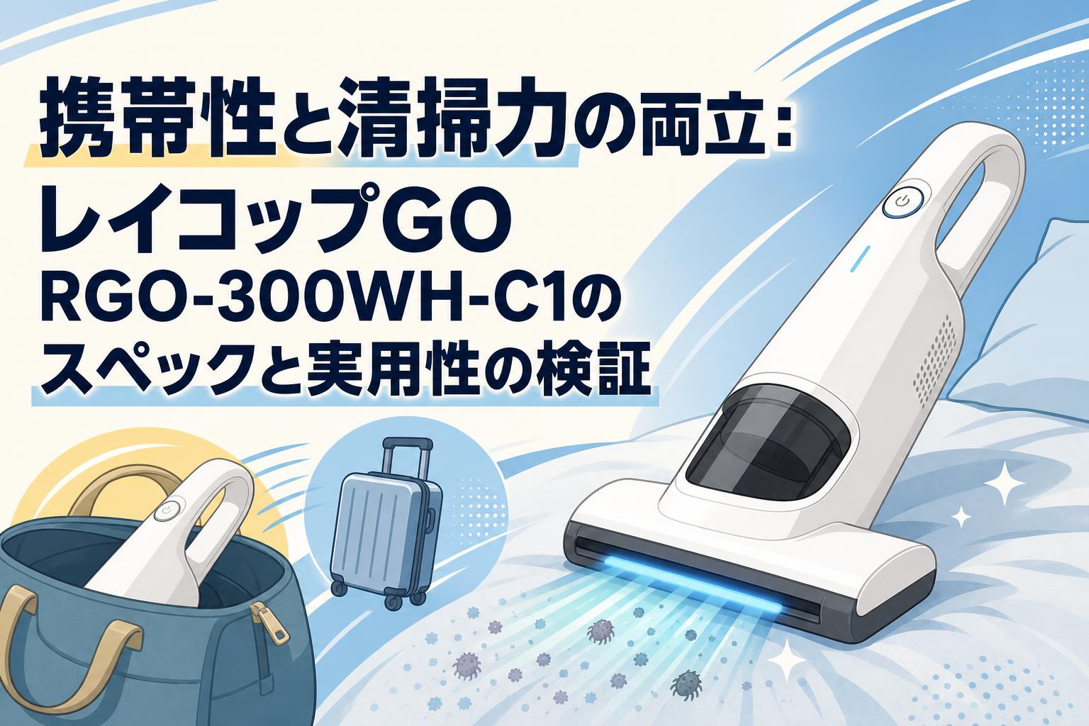 携帯性と清掃力の両立：レイコップGO RGO-300WH-C1のスペックと実用性の検証