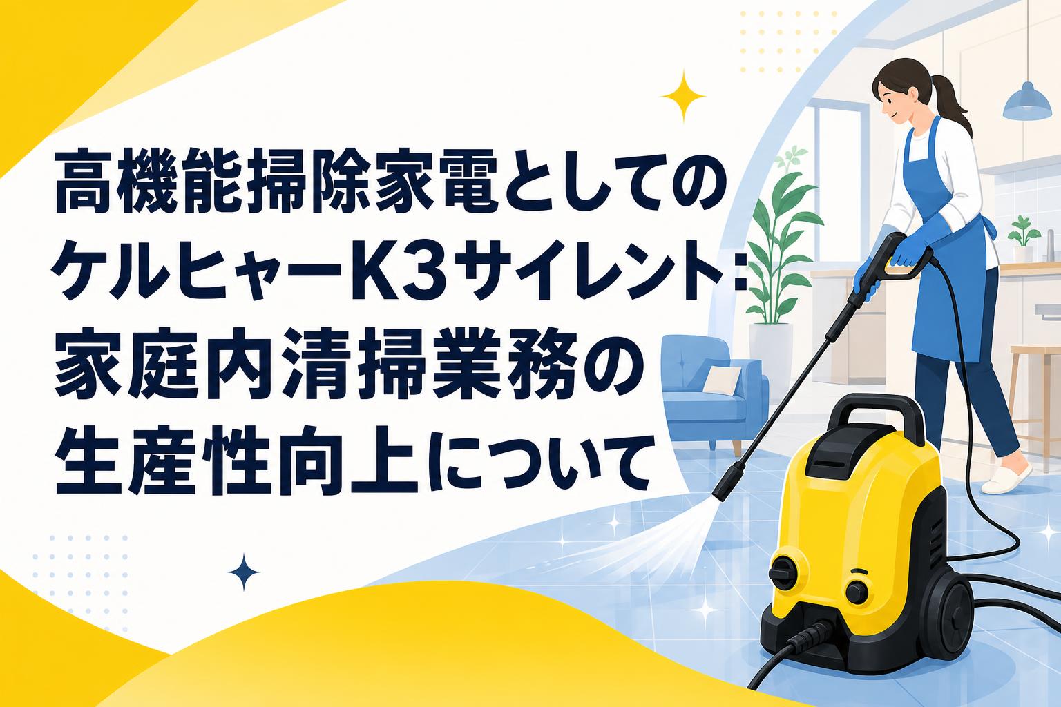 高機能掃除家電としてのケルヒャーK3サイレント：家庭内清掃業務の生産性向上について