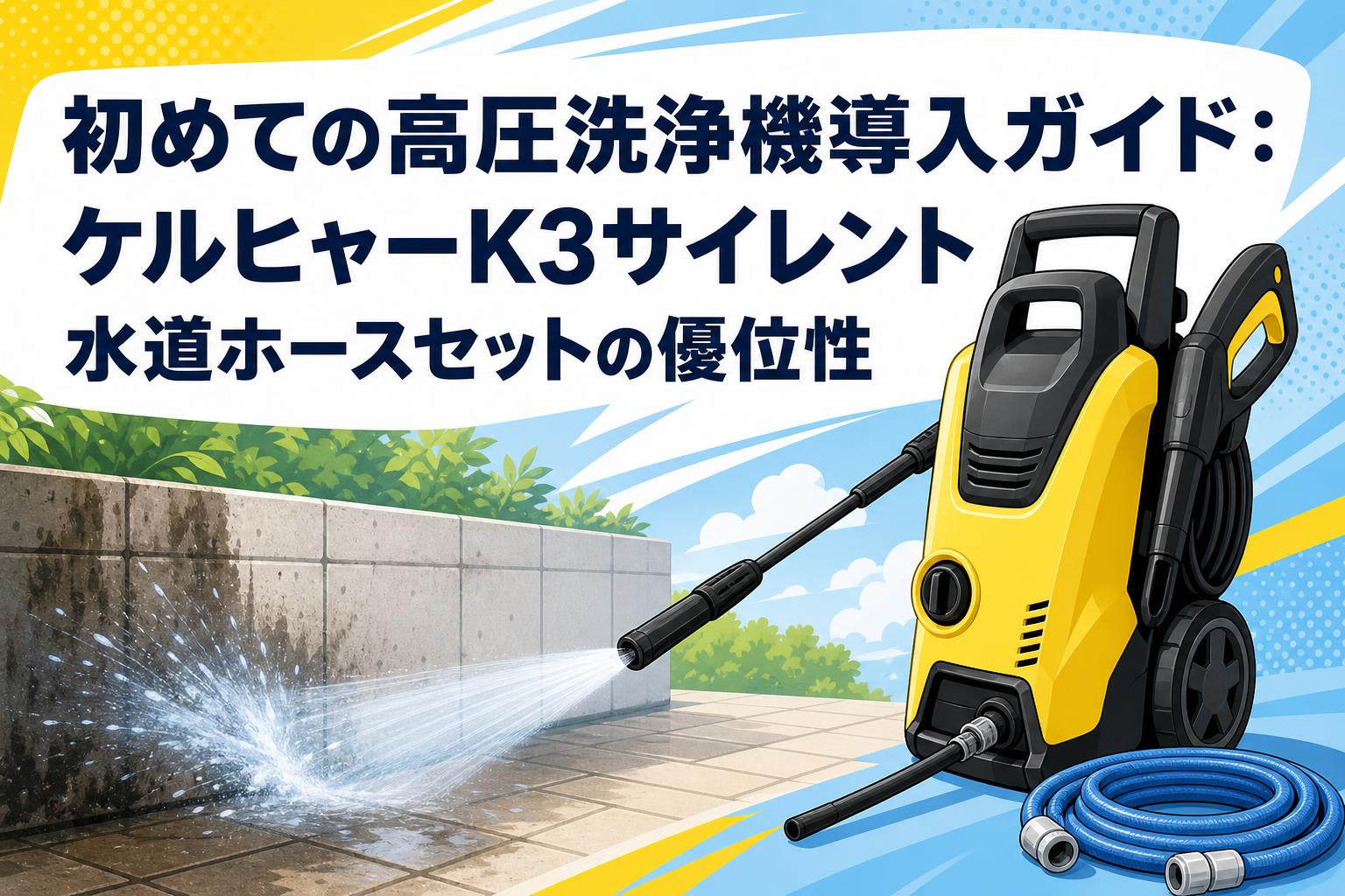 初めての高圧洗浄機導入ガイド：ケルヒャーK3サイレント水道ホースセットの優位性