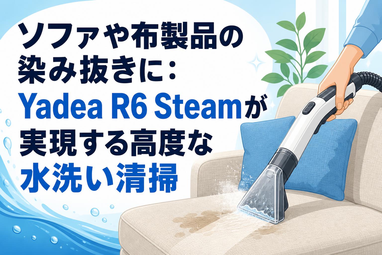 ソファや布製品の染み抜きに：Yadea R6 Steamが実現する高度な水洗い清掃